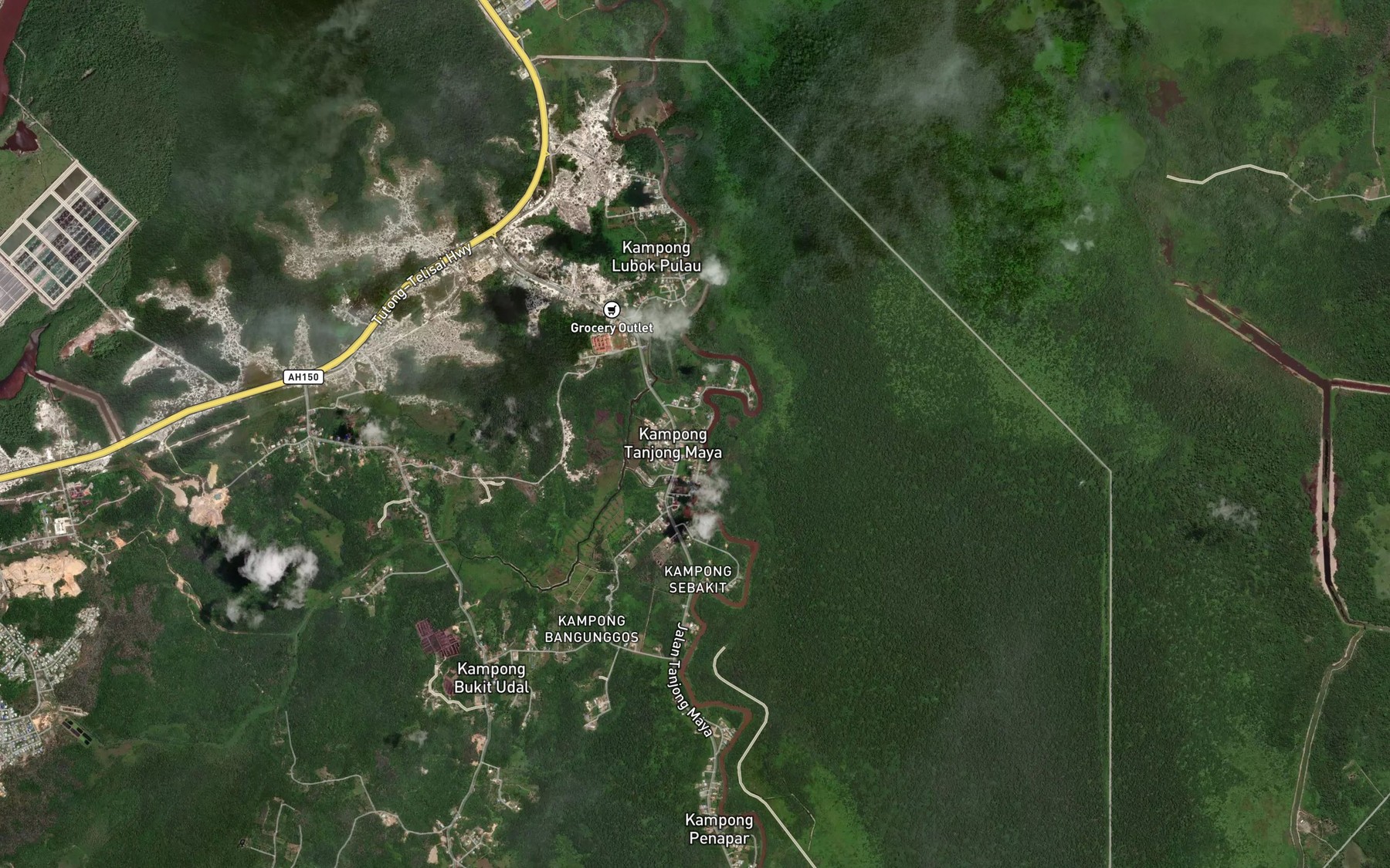Satellite map of the Lubok Nyanyat