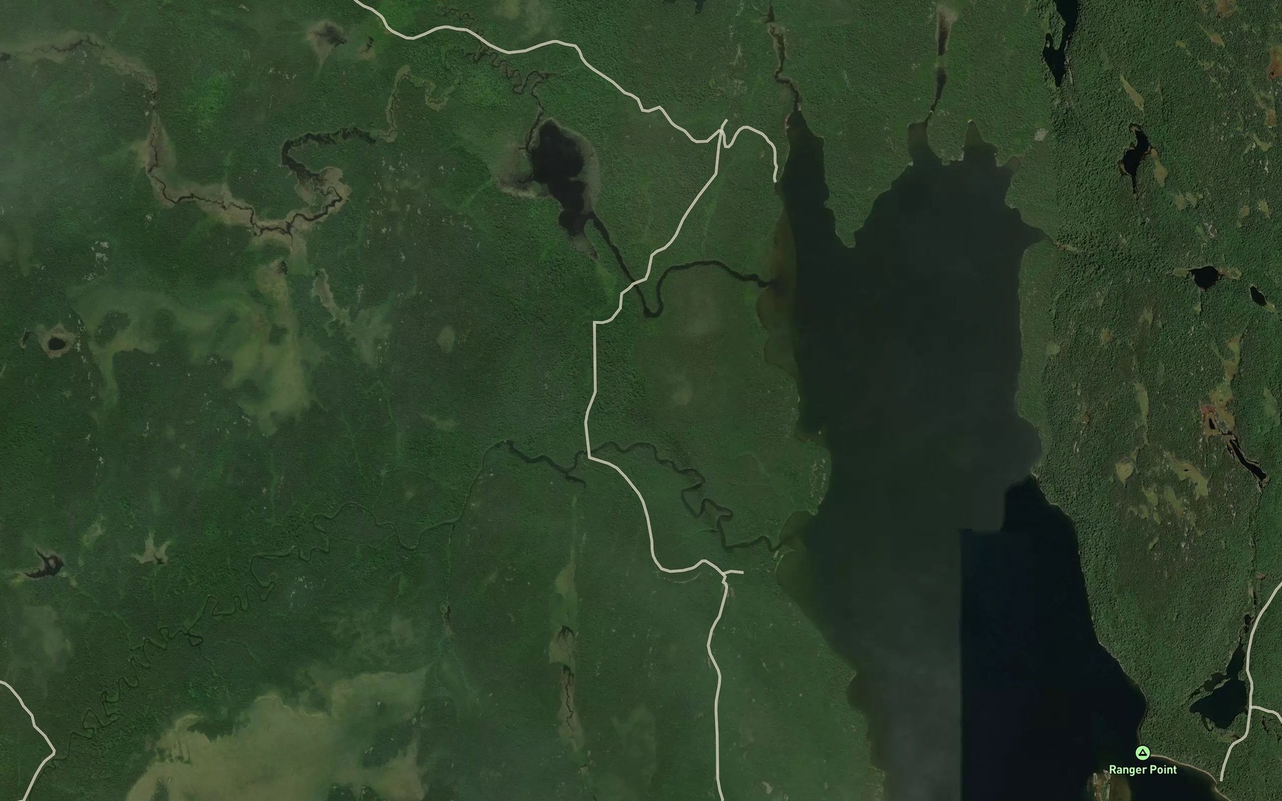 Satellite map of the Wakimika River