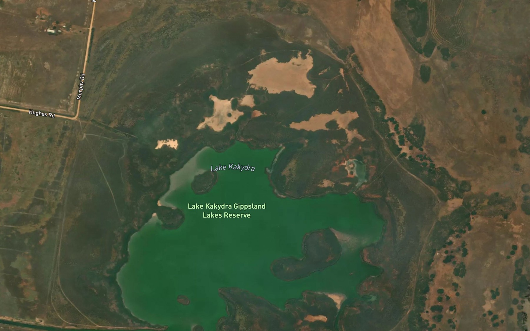 Satellite map of the Lake Kakydra