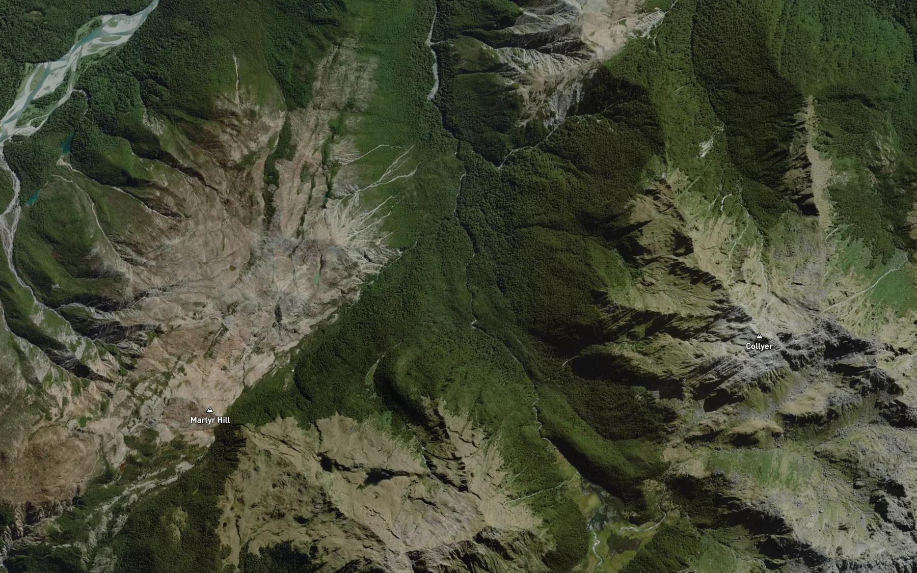 Satellite map of the Arch Falls