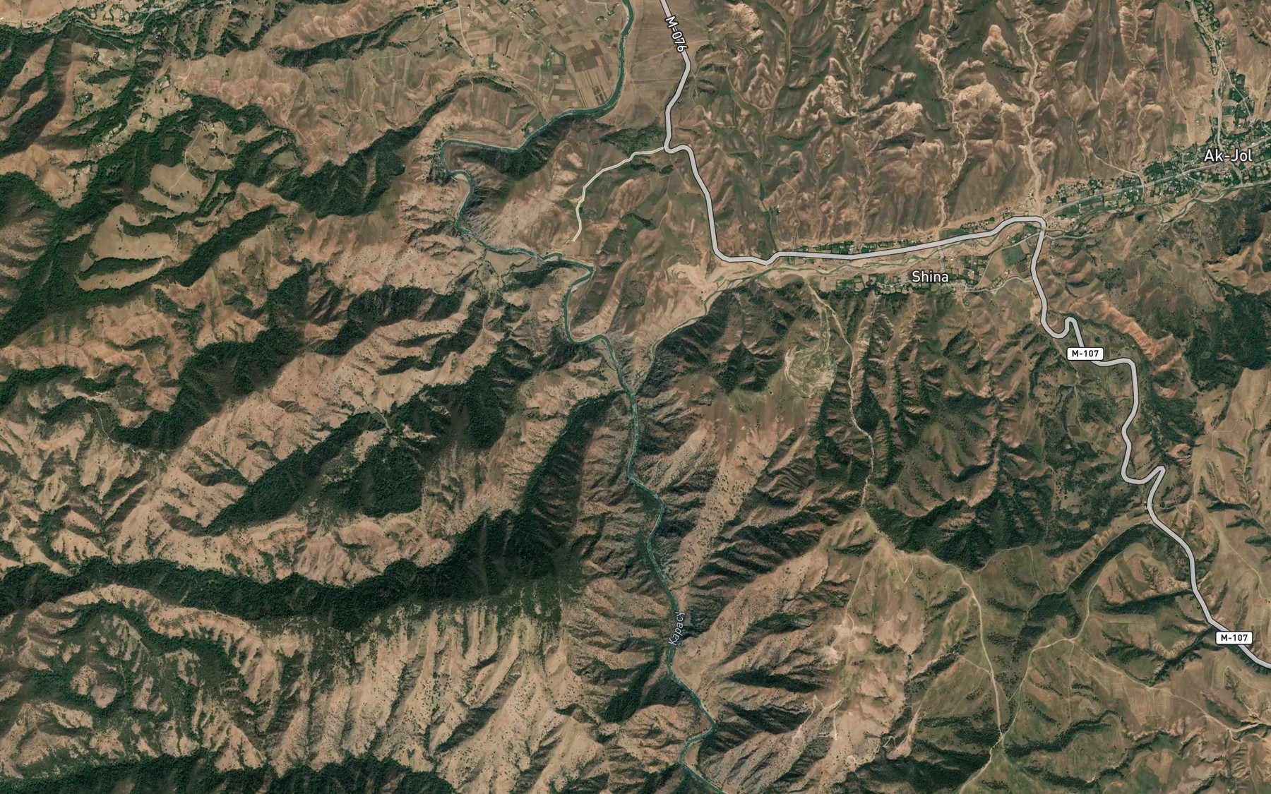 Satellite map of the Akdzhol