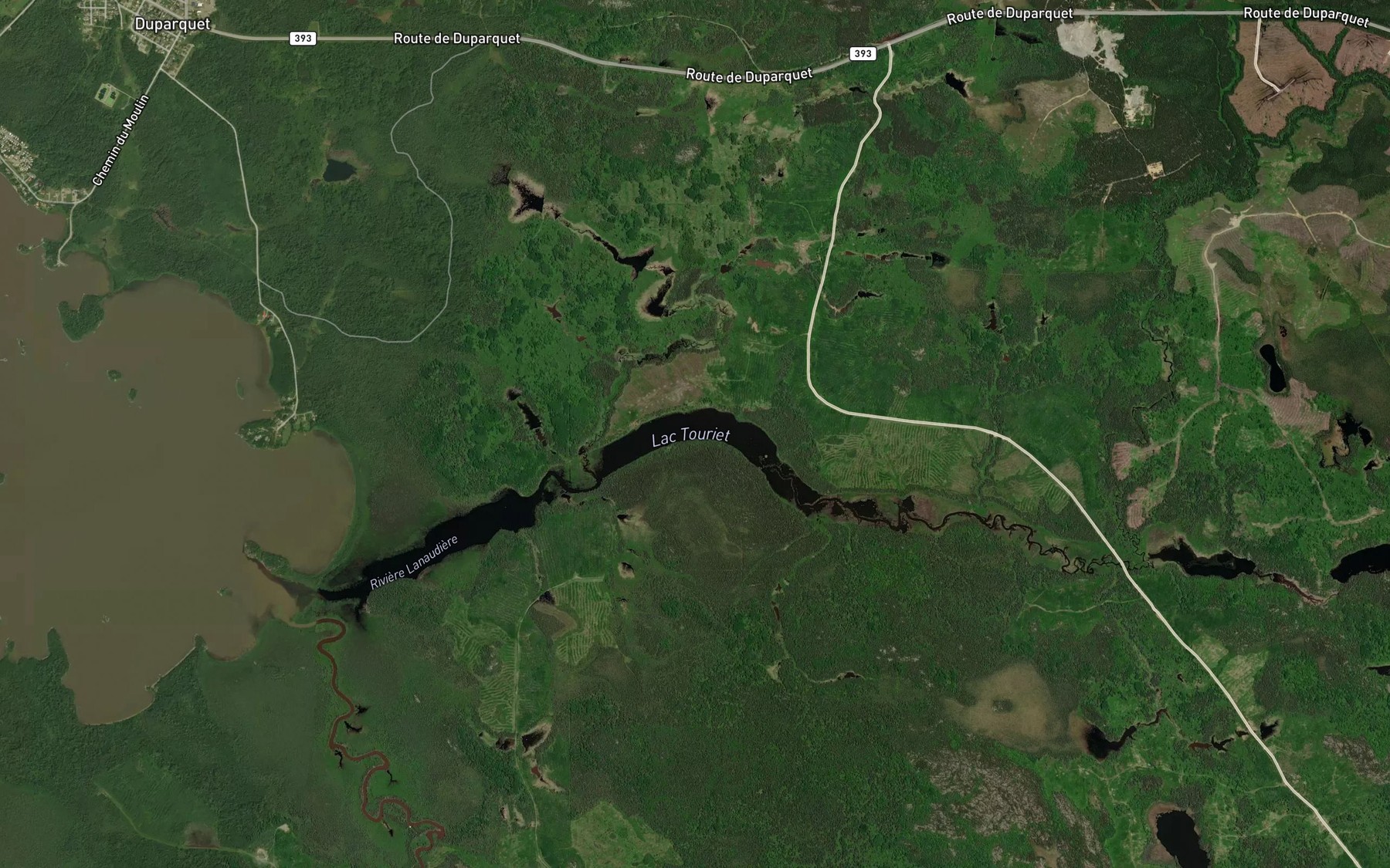 Satellite map of the Lac Asselin