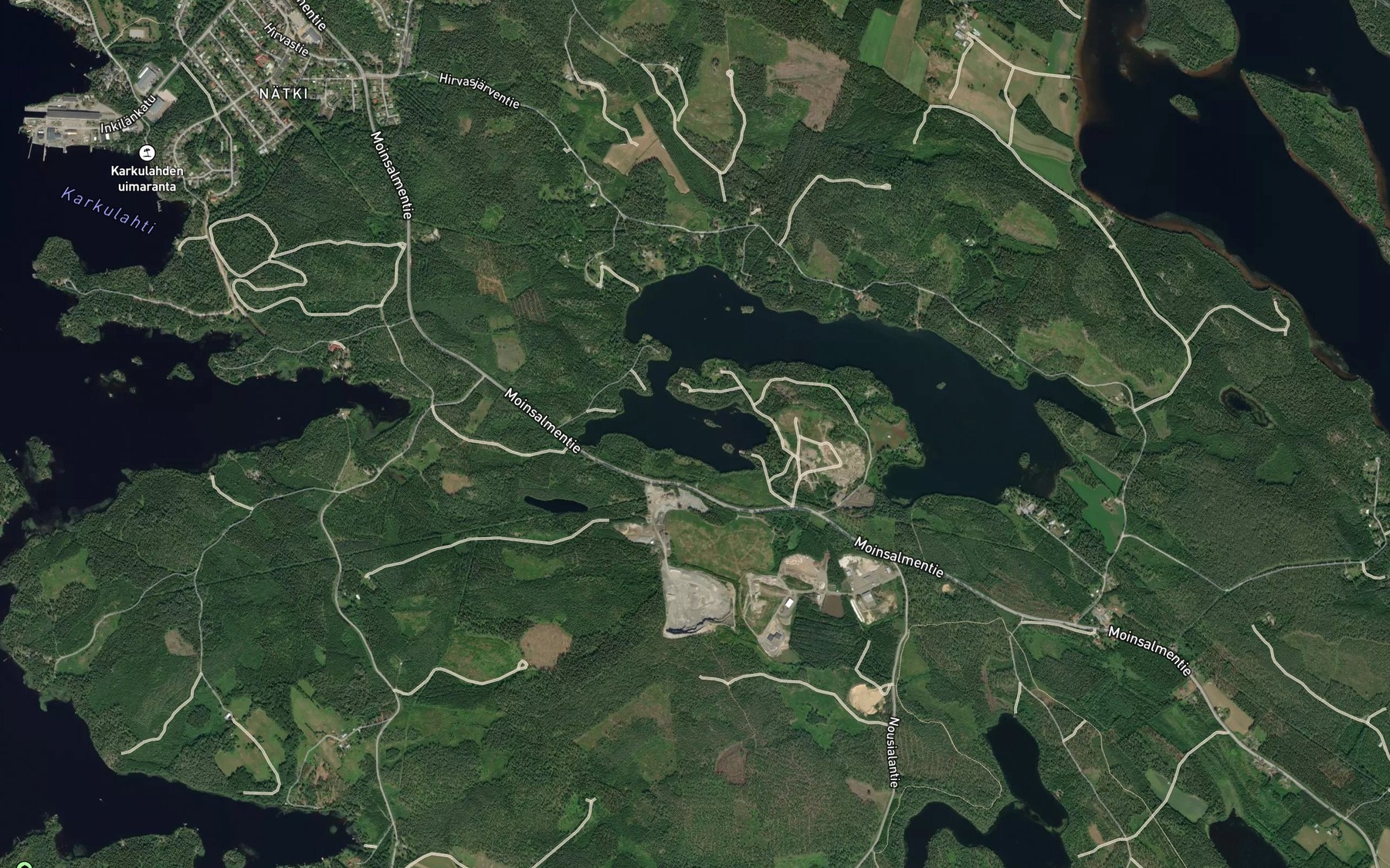 Satellite map of the Kuikkalahti