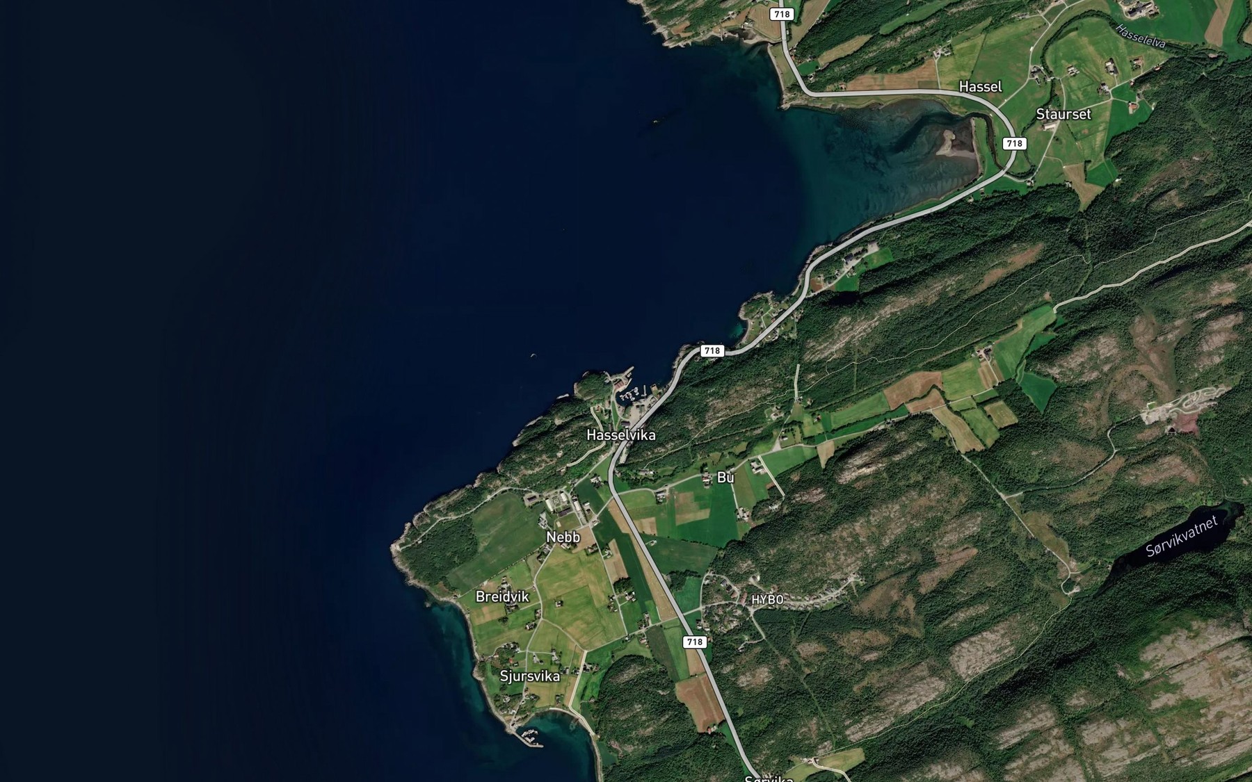 Satellite map of the Junkersbukta