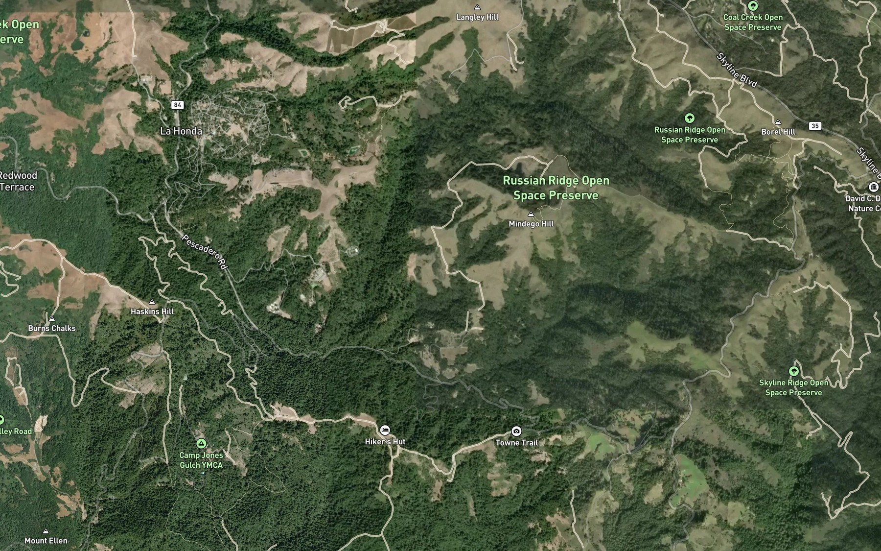 Satellite map of the Knuedler Lake