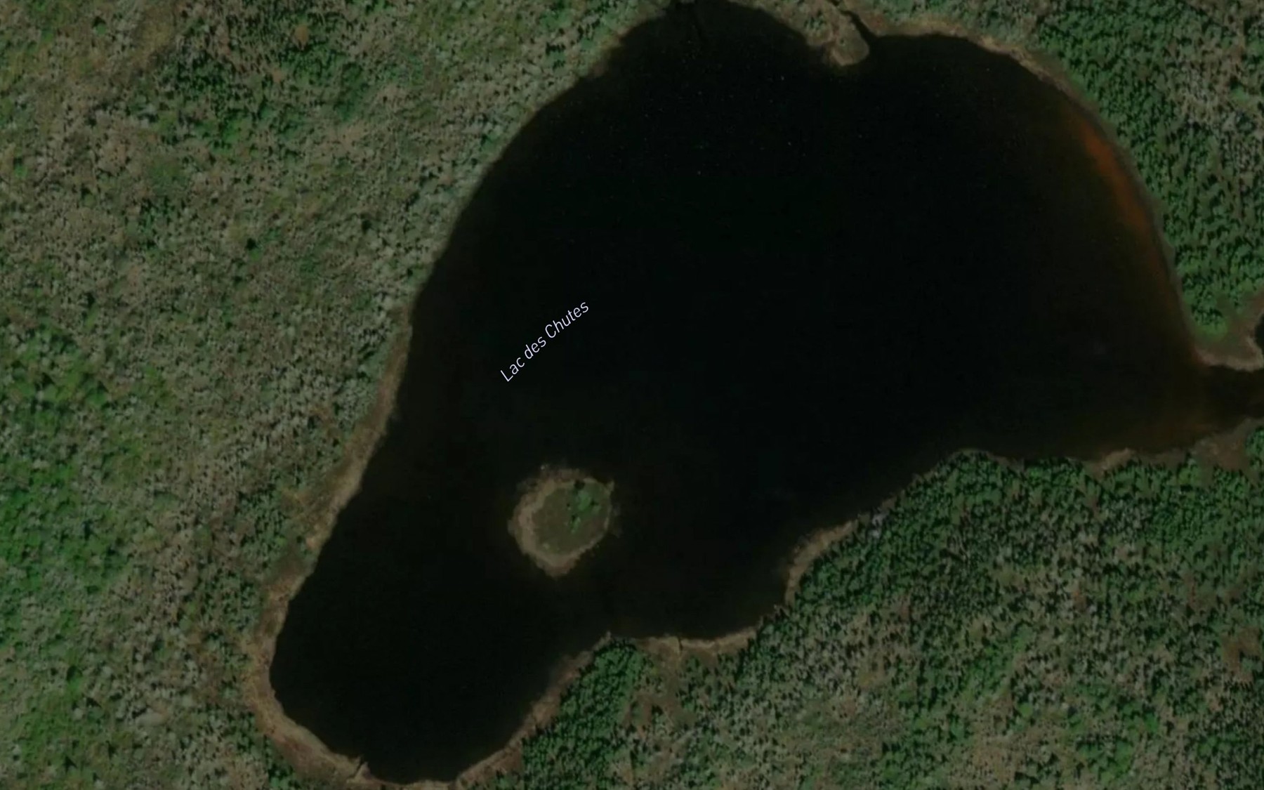 Satellite map of the Lac des Chutes