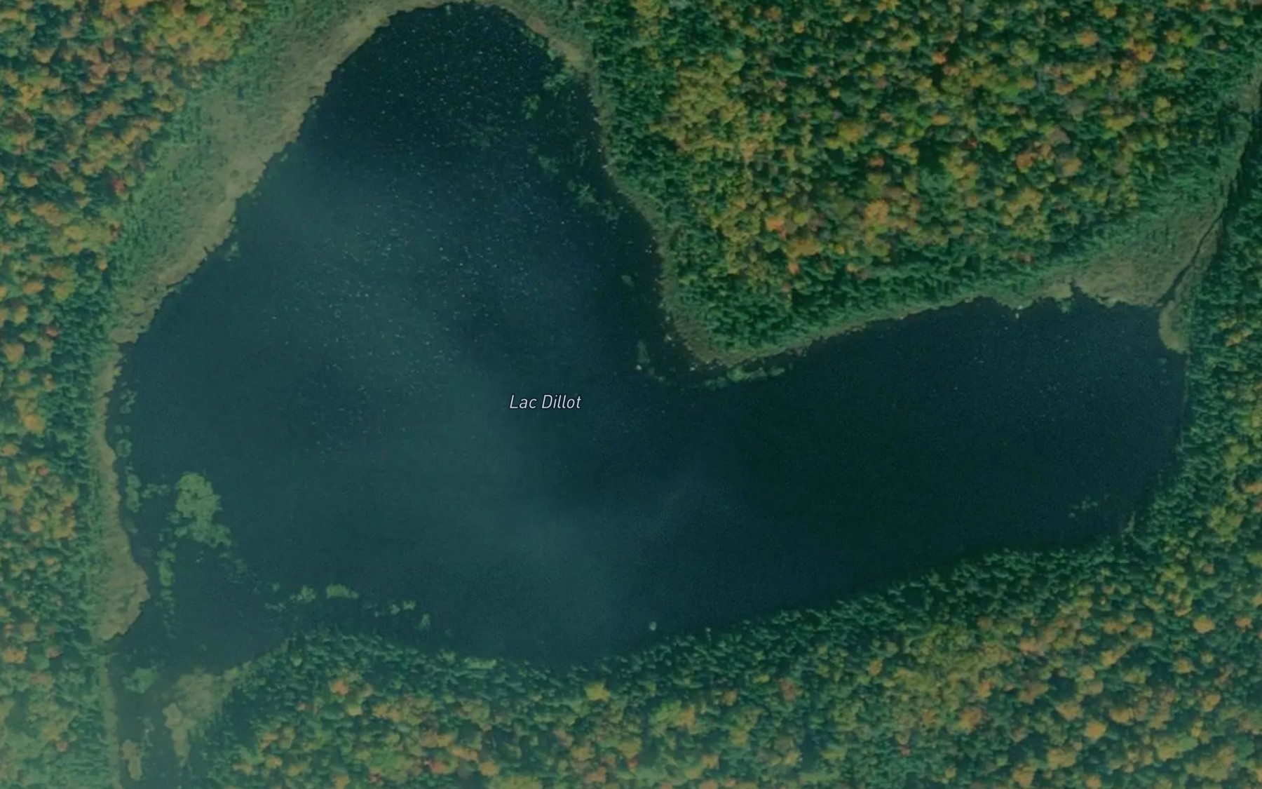 Satellite map of the Lac Dillot