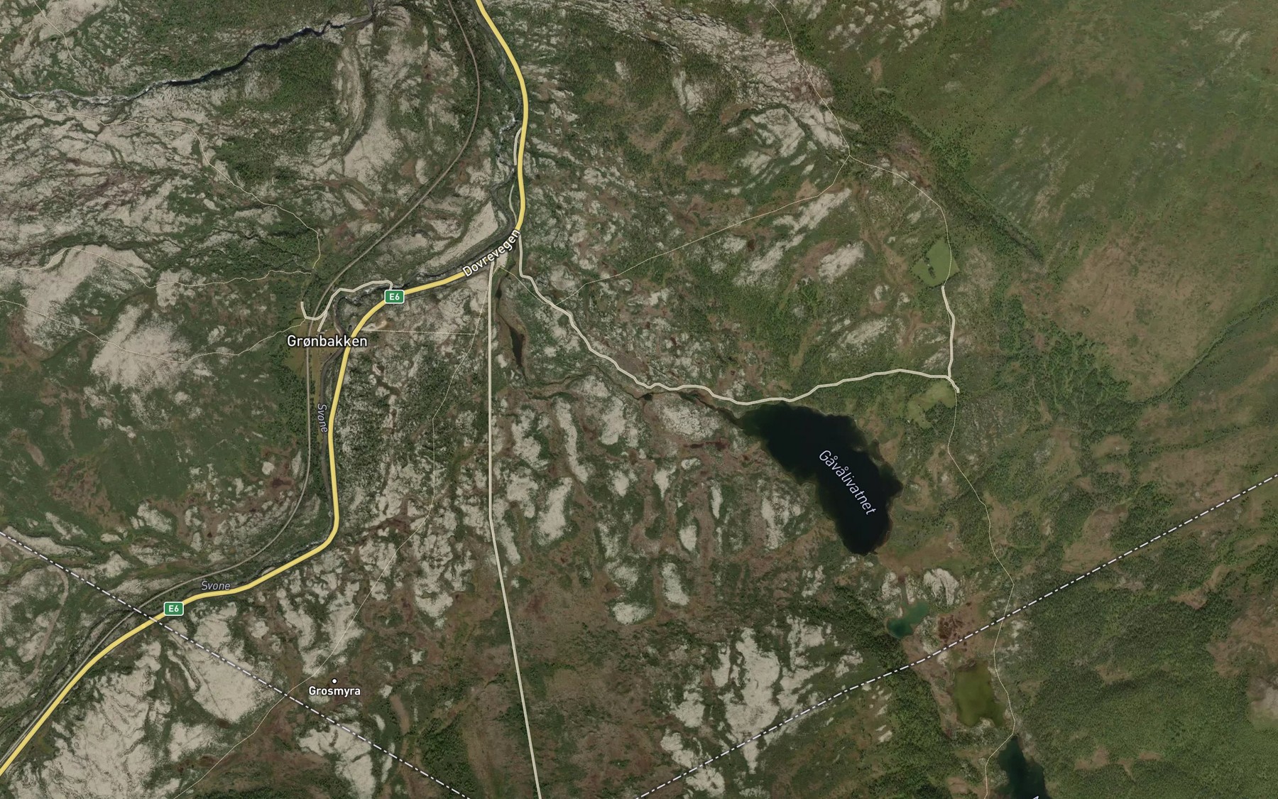 Satellite map of the Jerosbekken