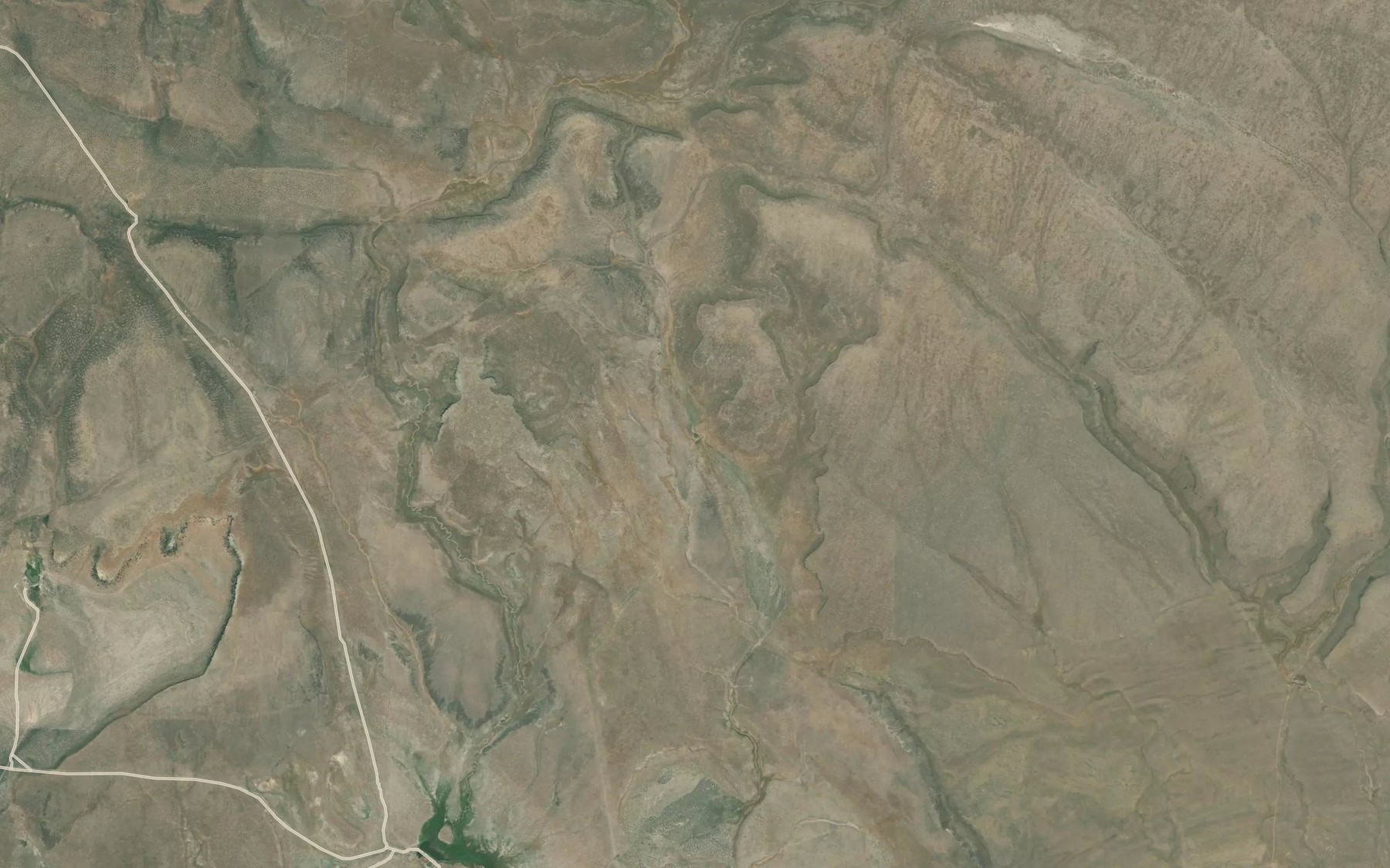 Satellite map of the Meadow Flat Reservoir