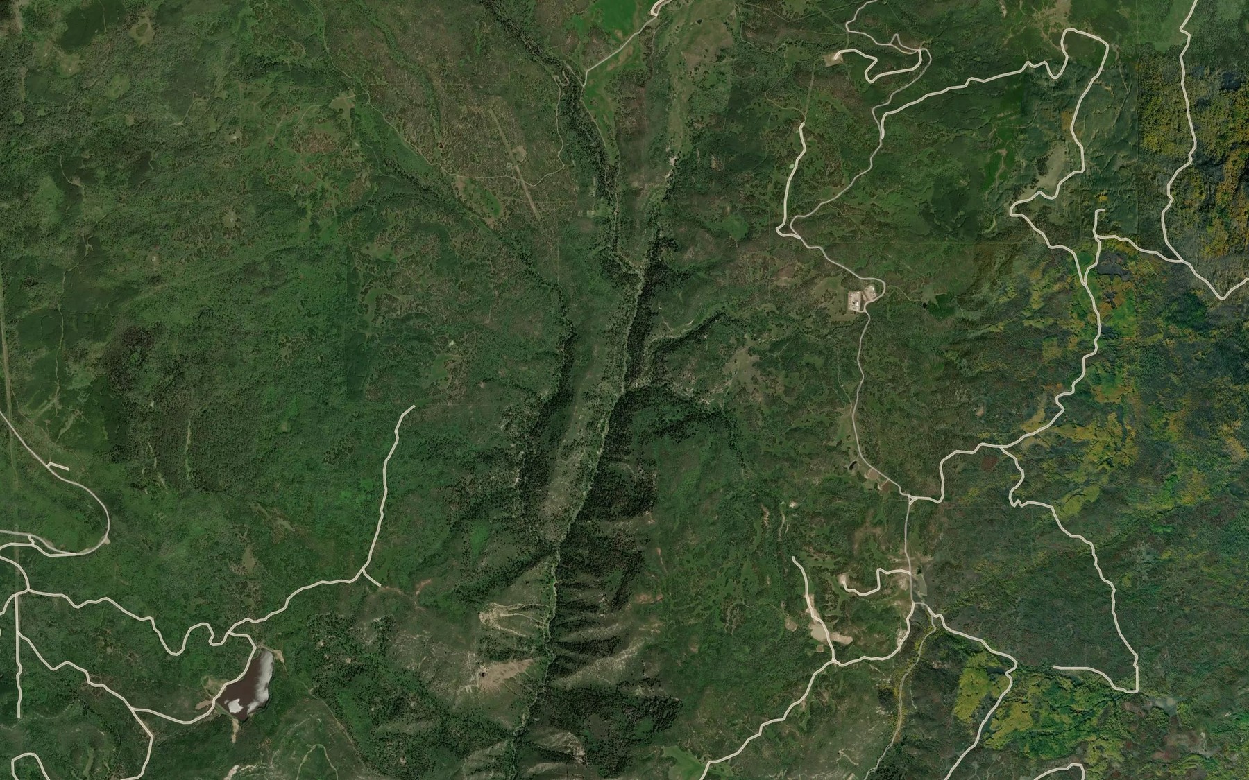 Satellite map of the Cottonwood Creek