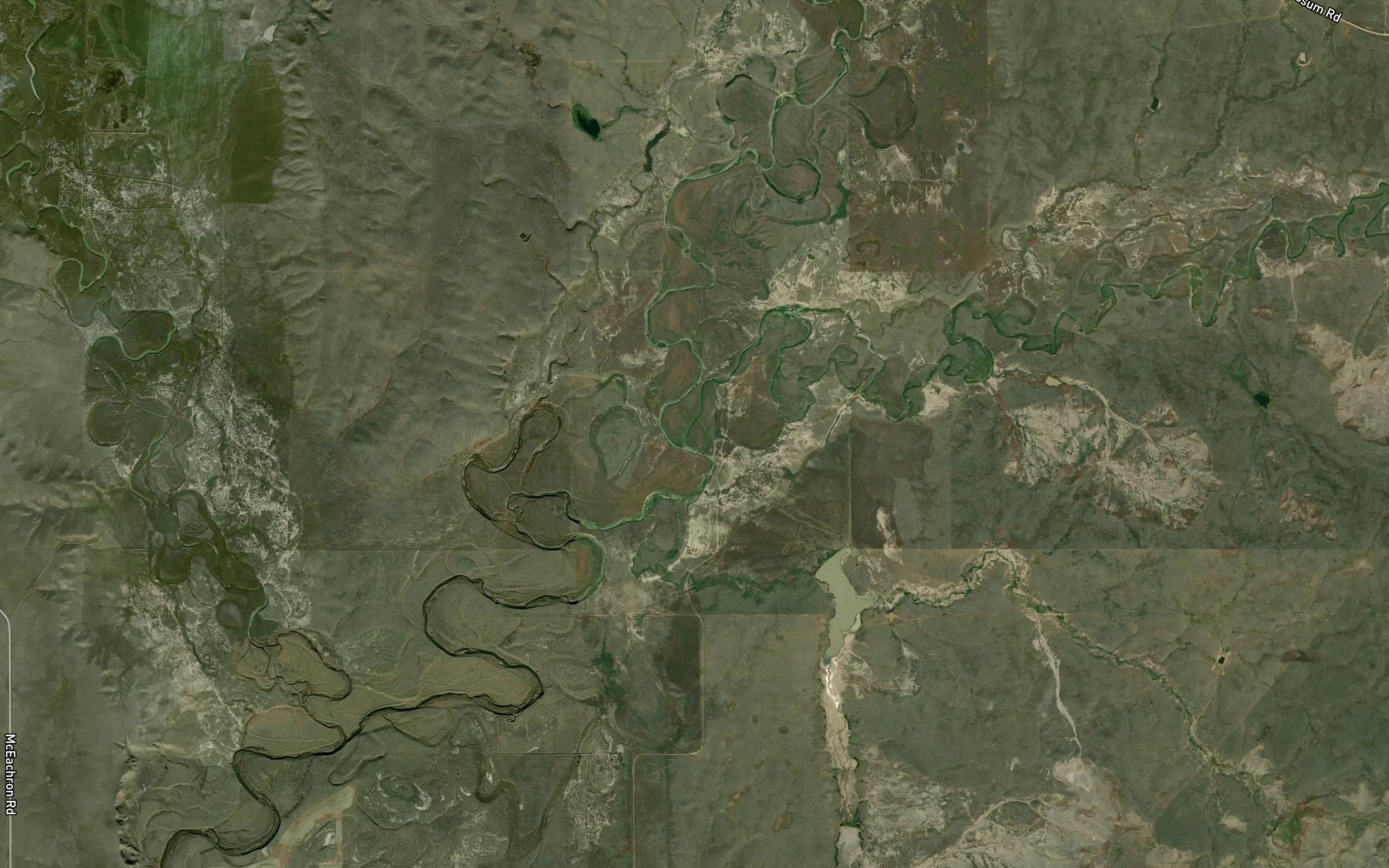 Satellite map of the South Creek