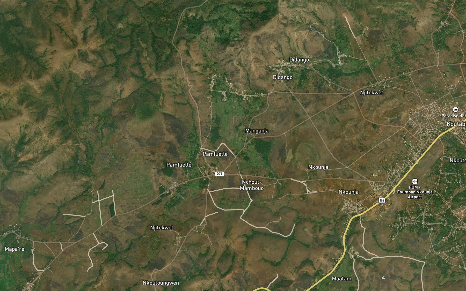 Satellite map of the Mambouo
