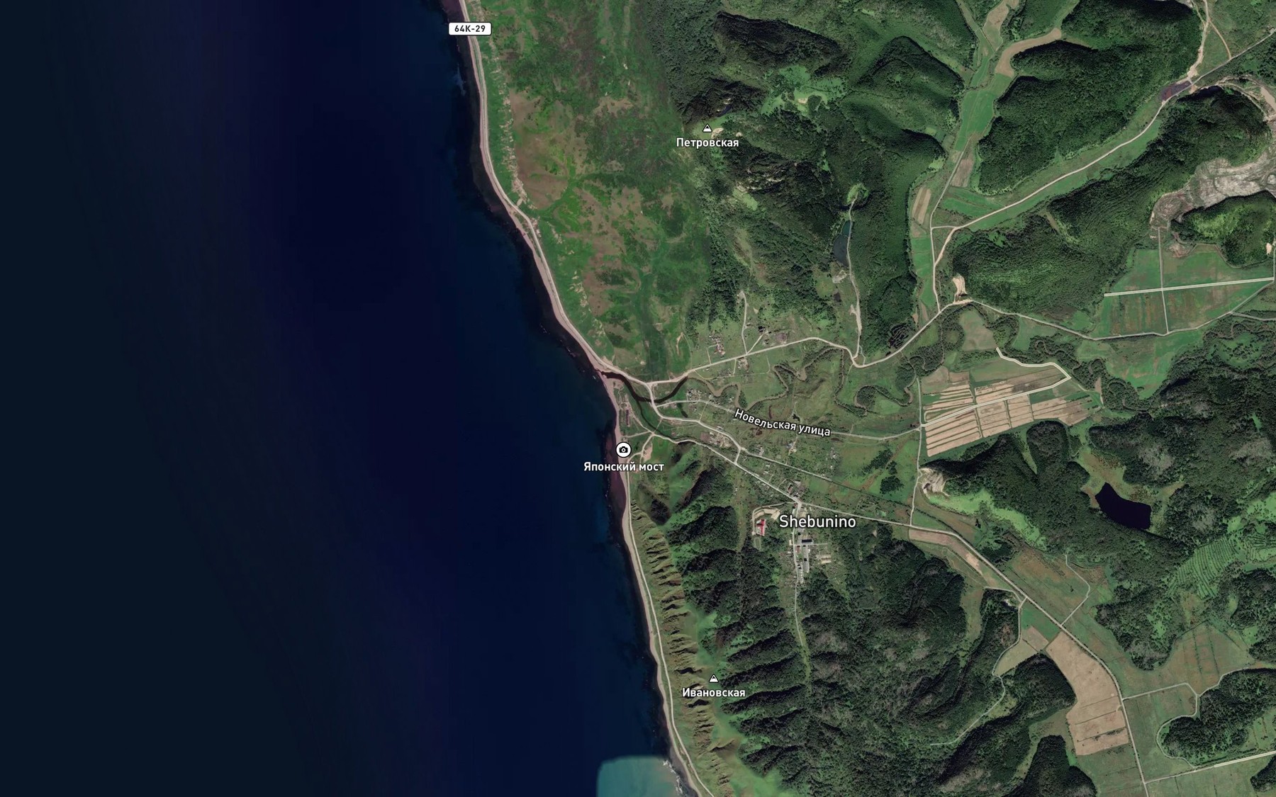 Satellite map of the Chernaya