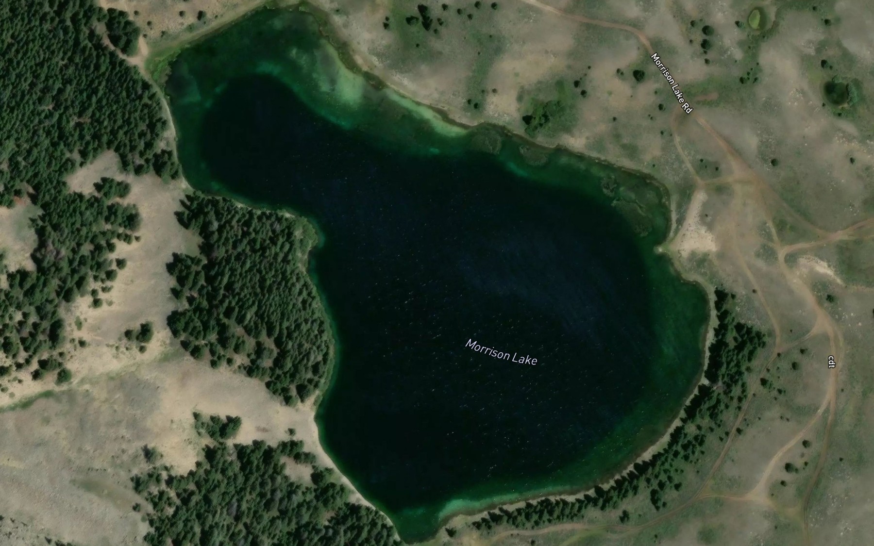 Satellite map of the Morrison Lake