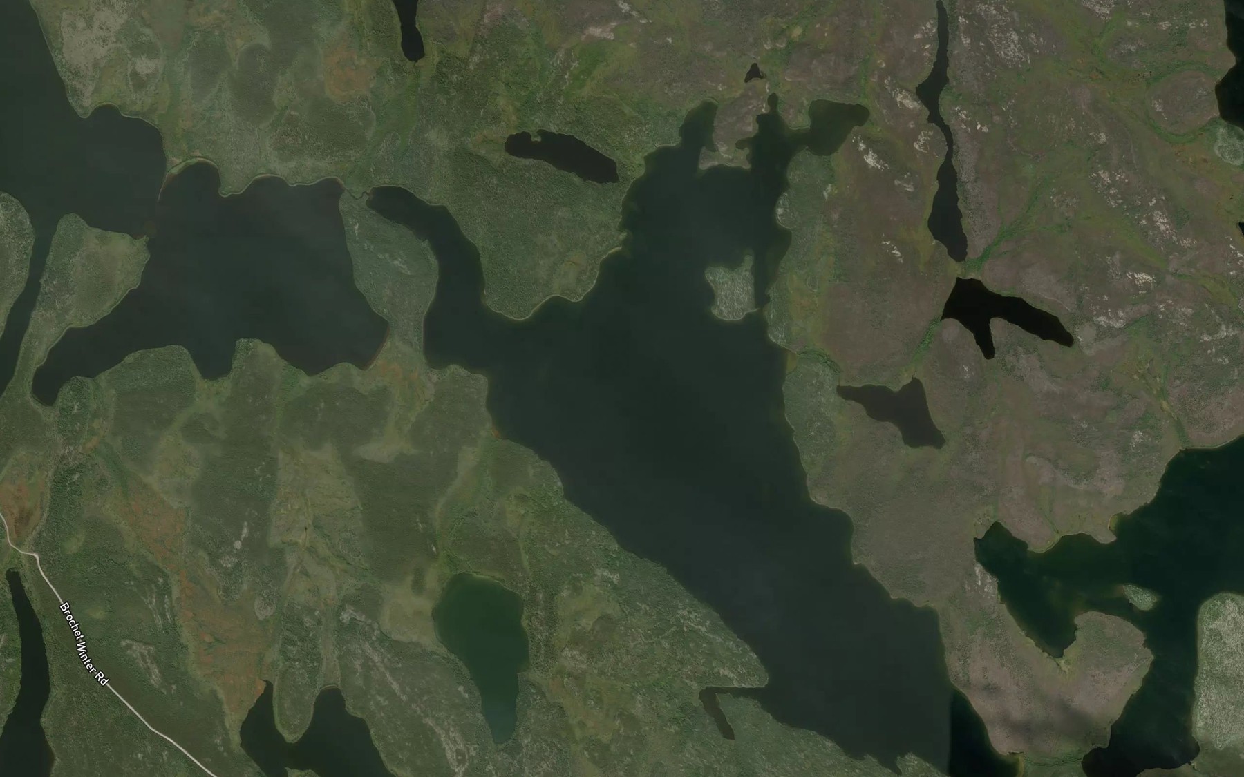Satellite map of the Preston Lake