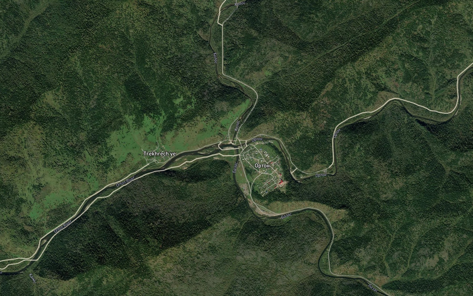 Satellite map of the Bazas