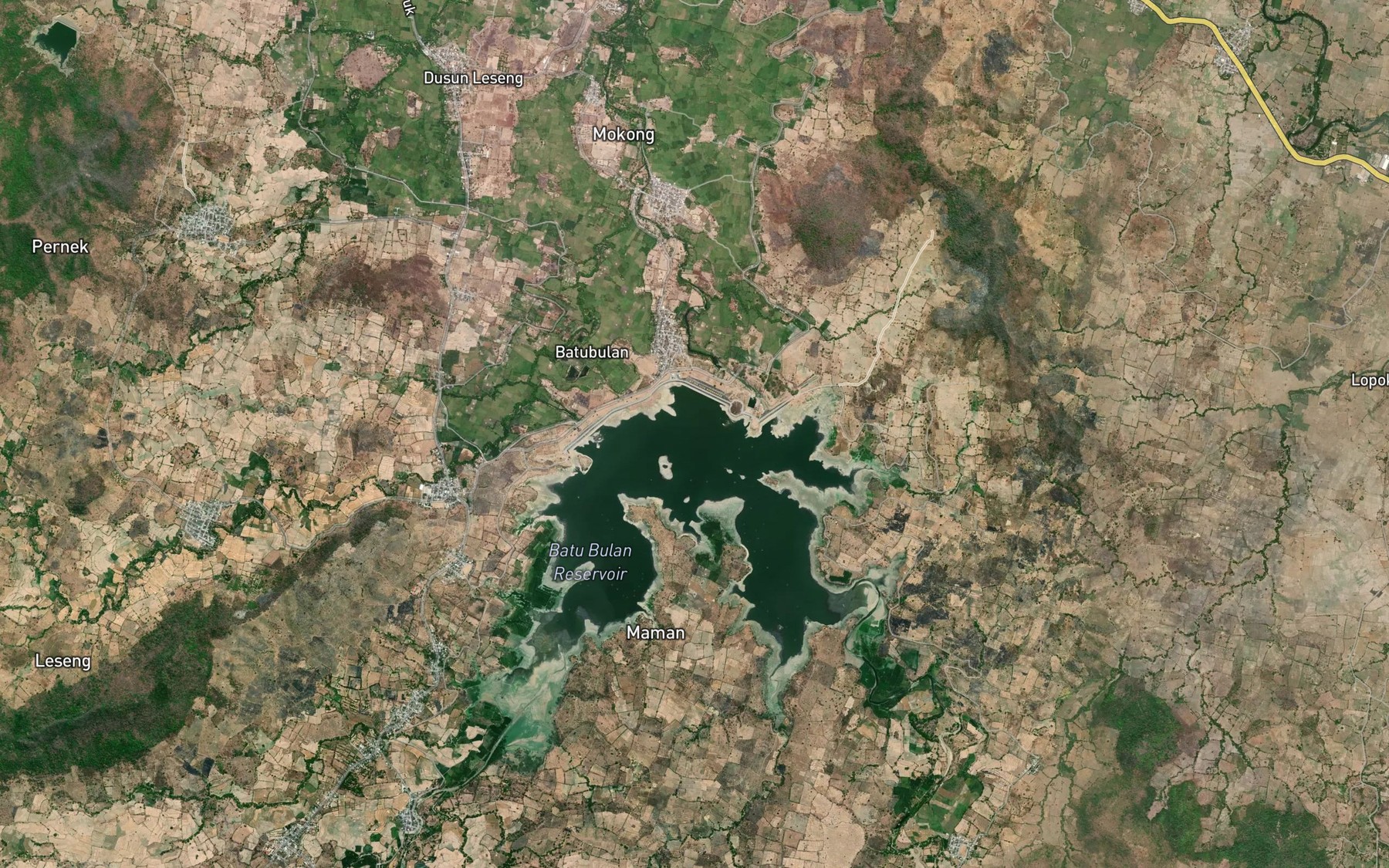 Satellite map of the Brang Sebasang