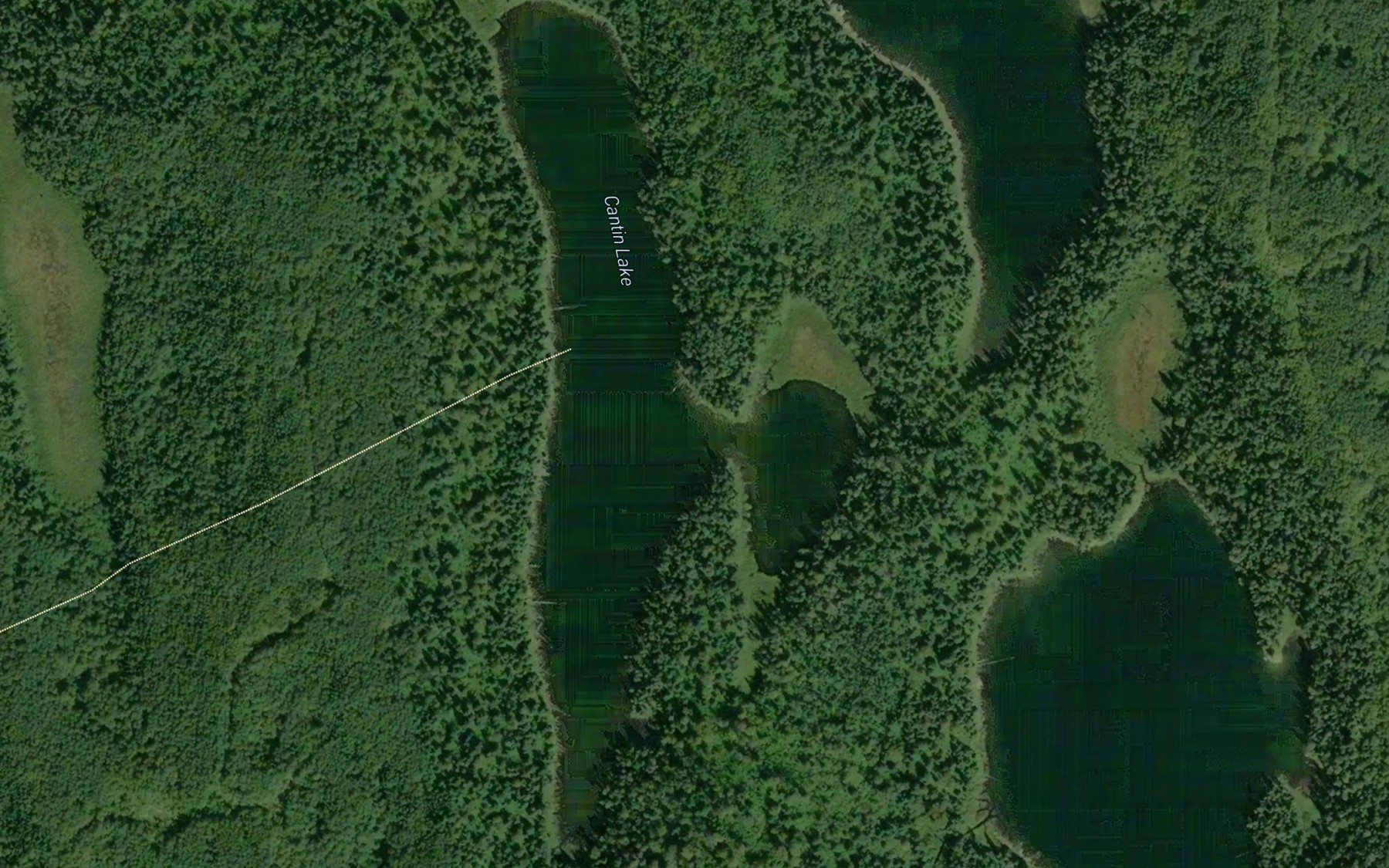 Satellite map of the Cantin Lake