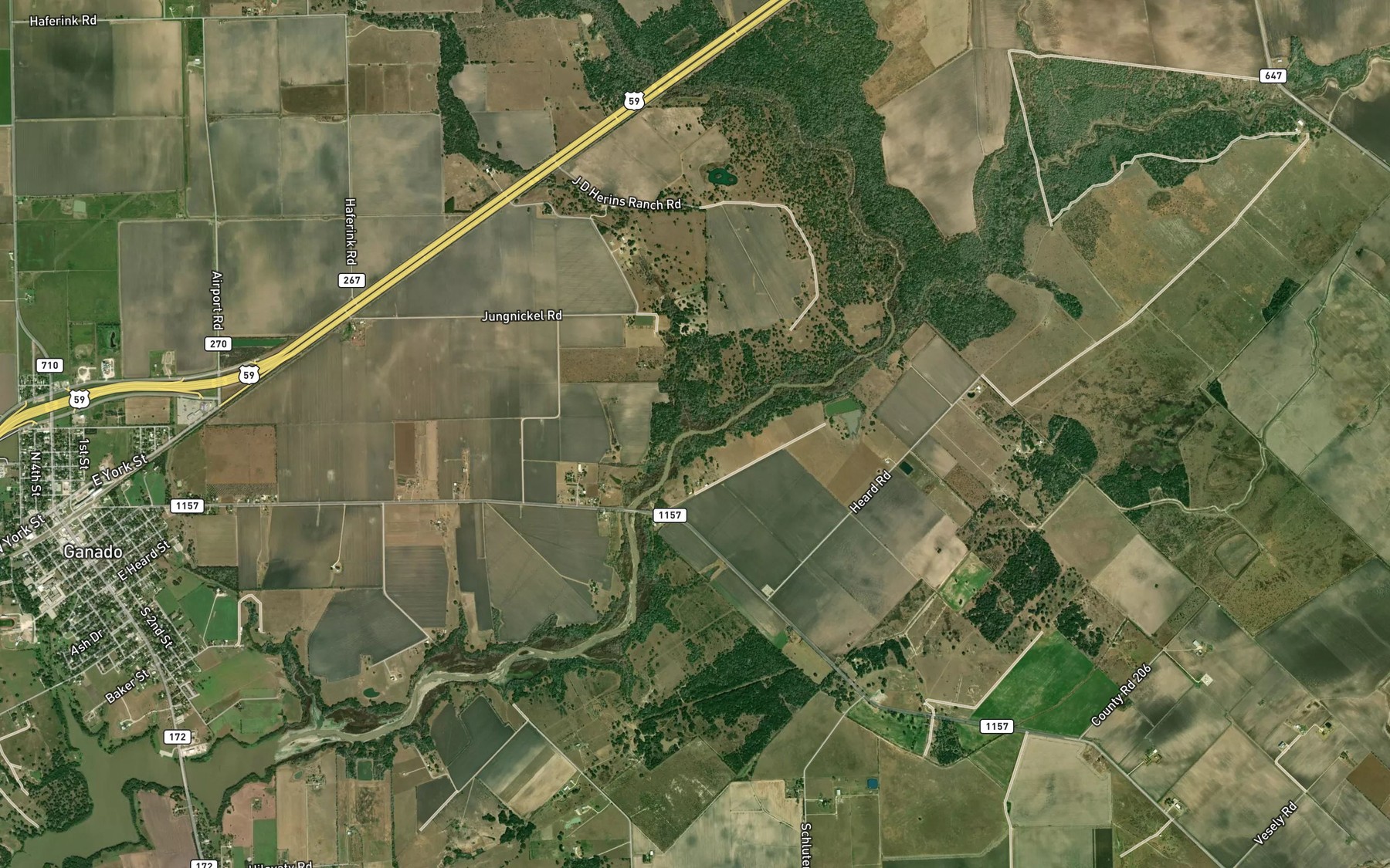 Satellite map of the McFarland Creek
