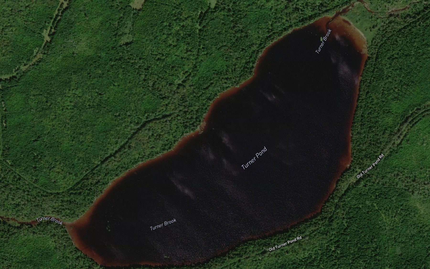 Satellite map of the Turner Pond