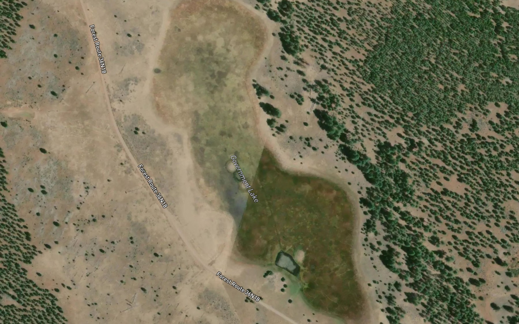 Satellite map of the Government Lake