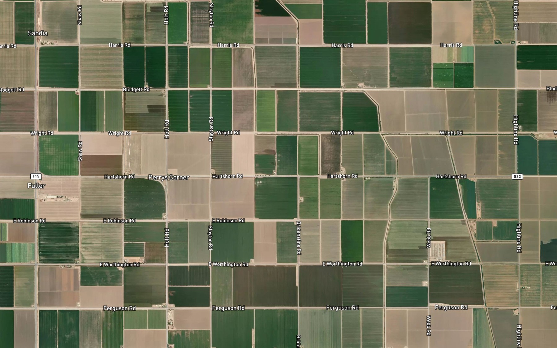 Satellite map of the Pine Lateral