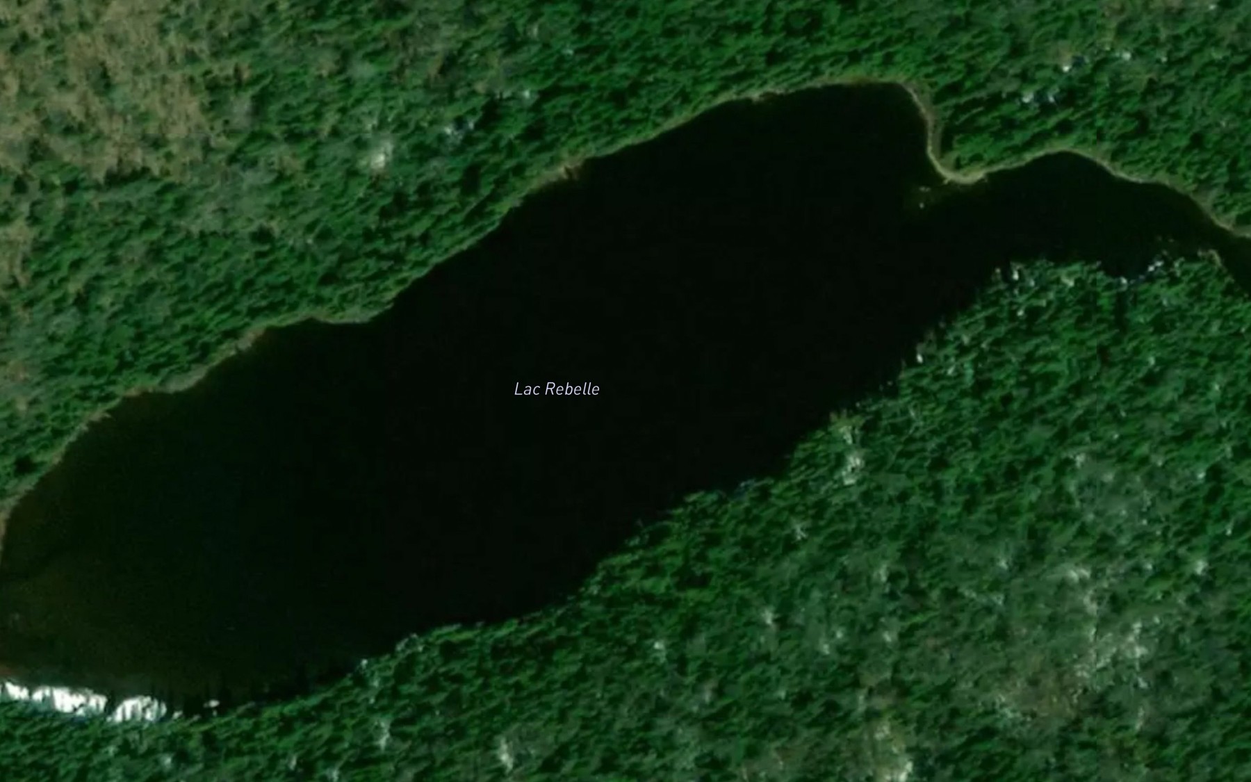 Satellite map of the Lac Rebelle