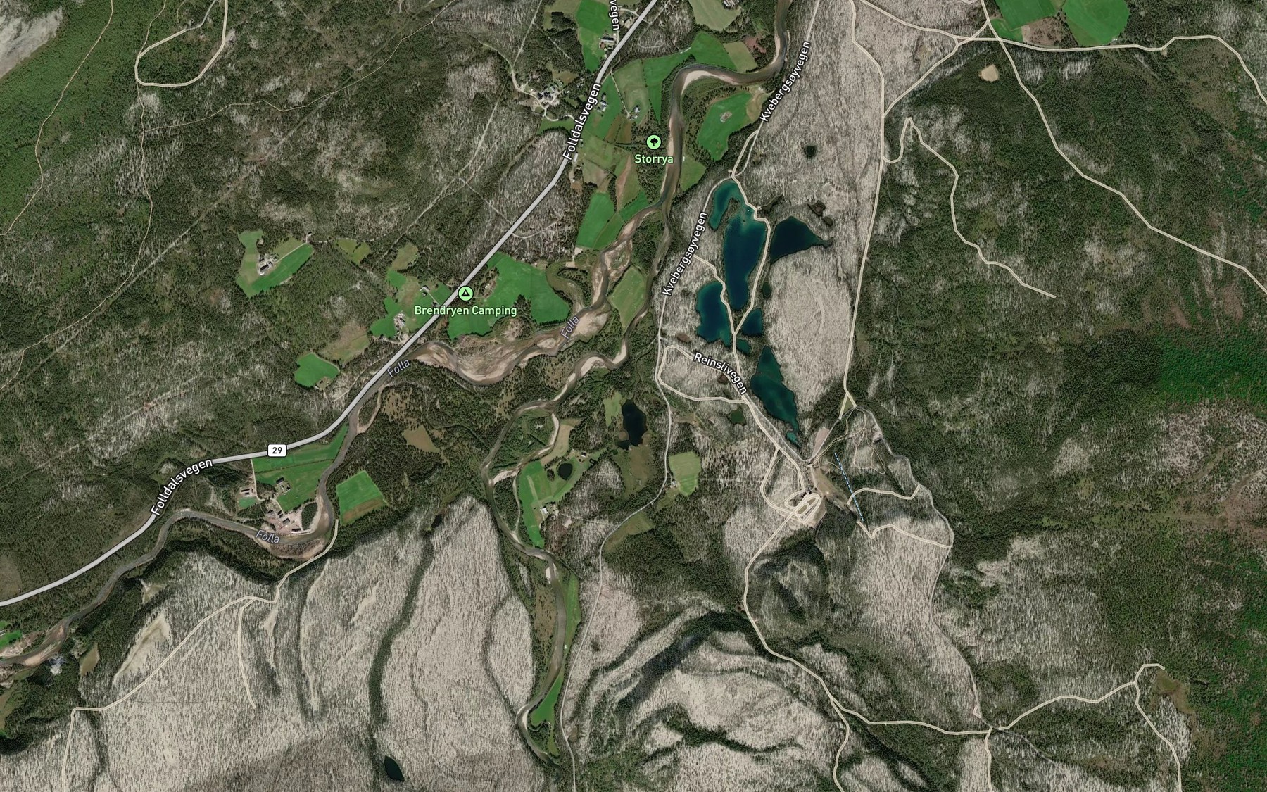 Satellite map of the Bubekken