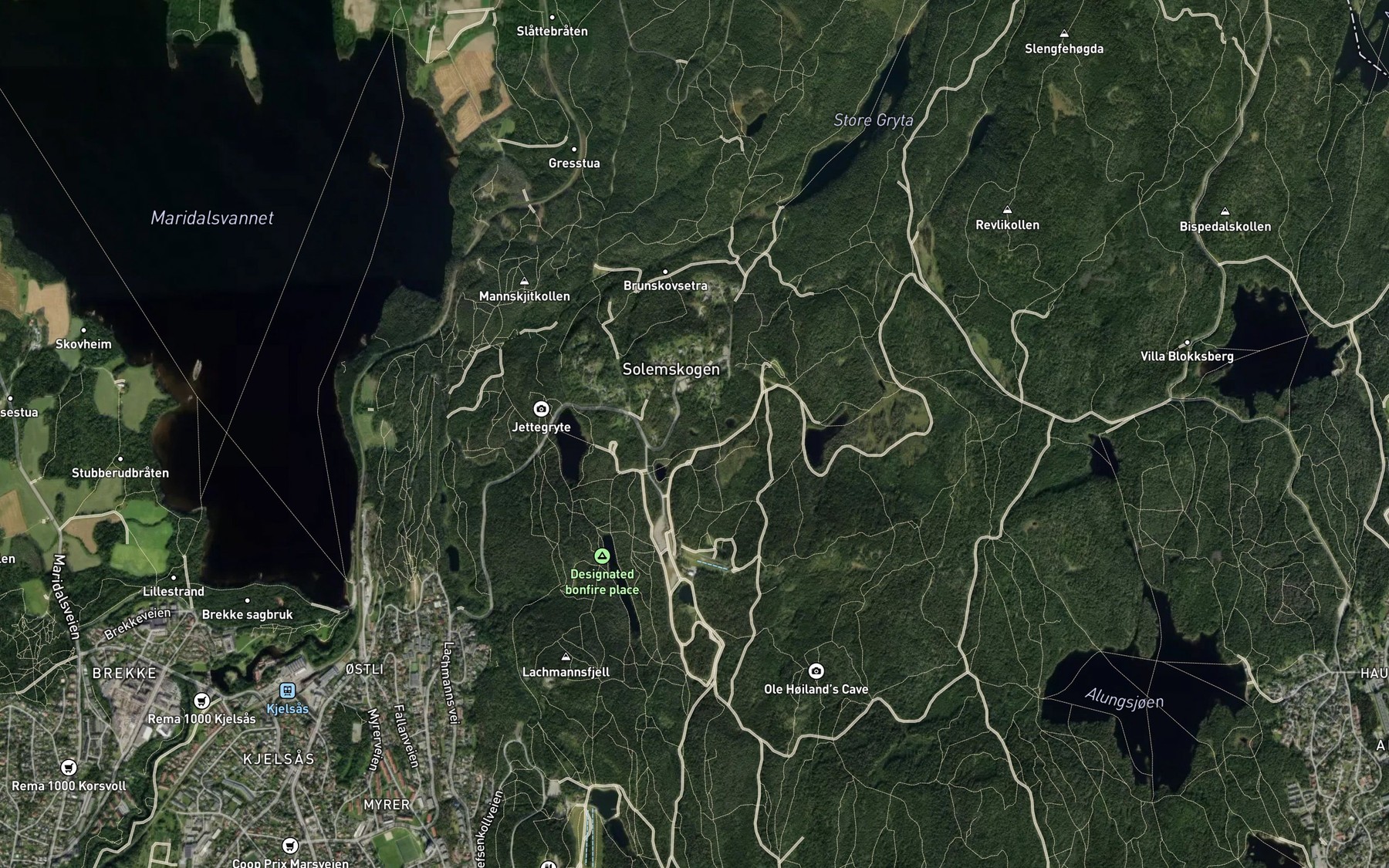 Satellite map of the Midtre Putt