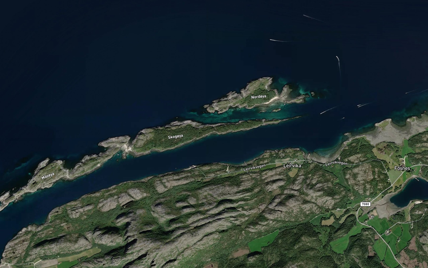 Satellite map of the Ospvika