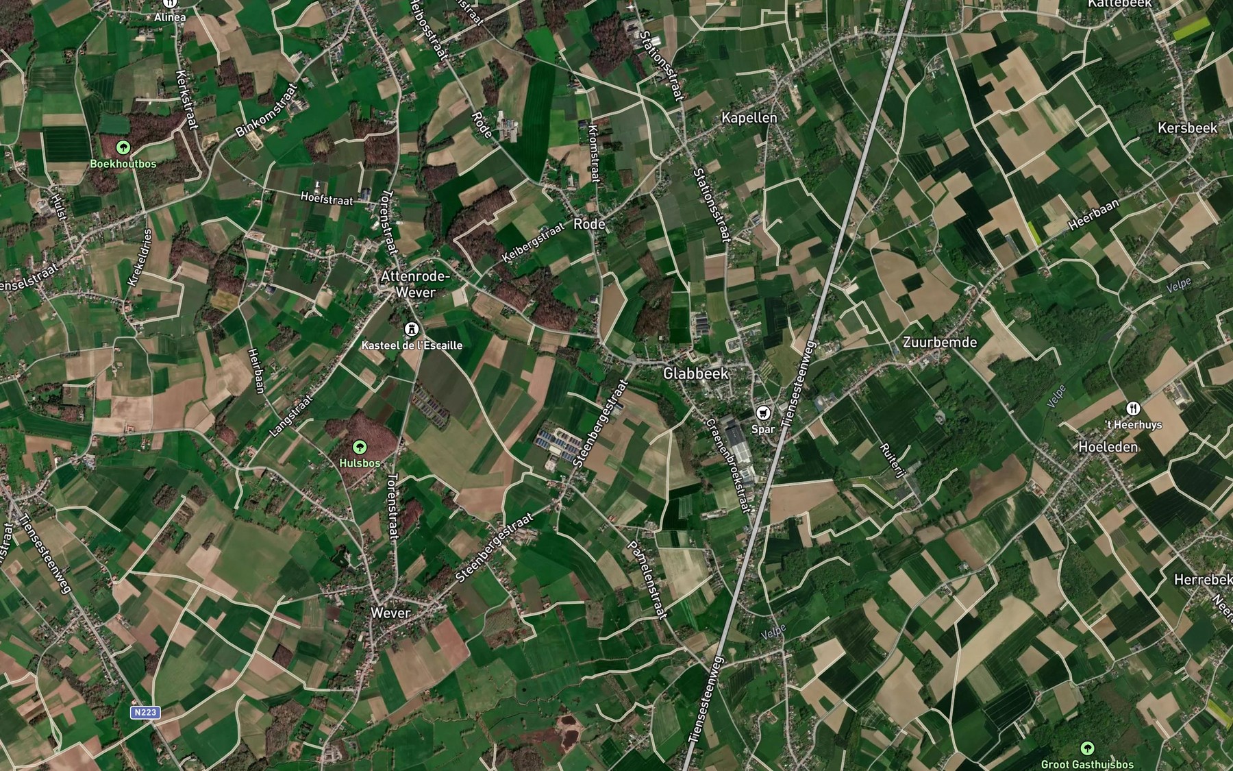 Satellite map of the Meenselbeek