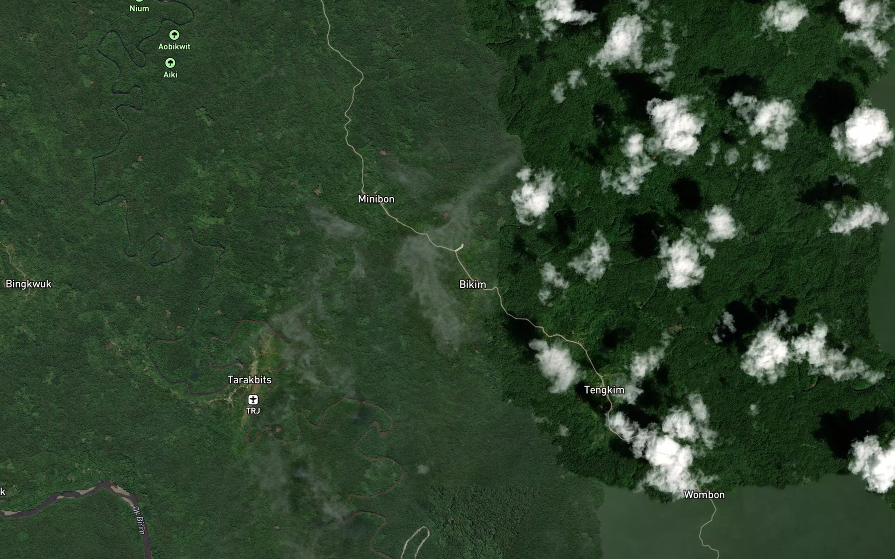 Satellite map of the Ok Dum