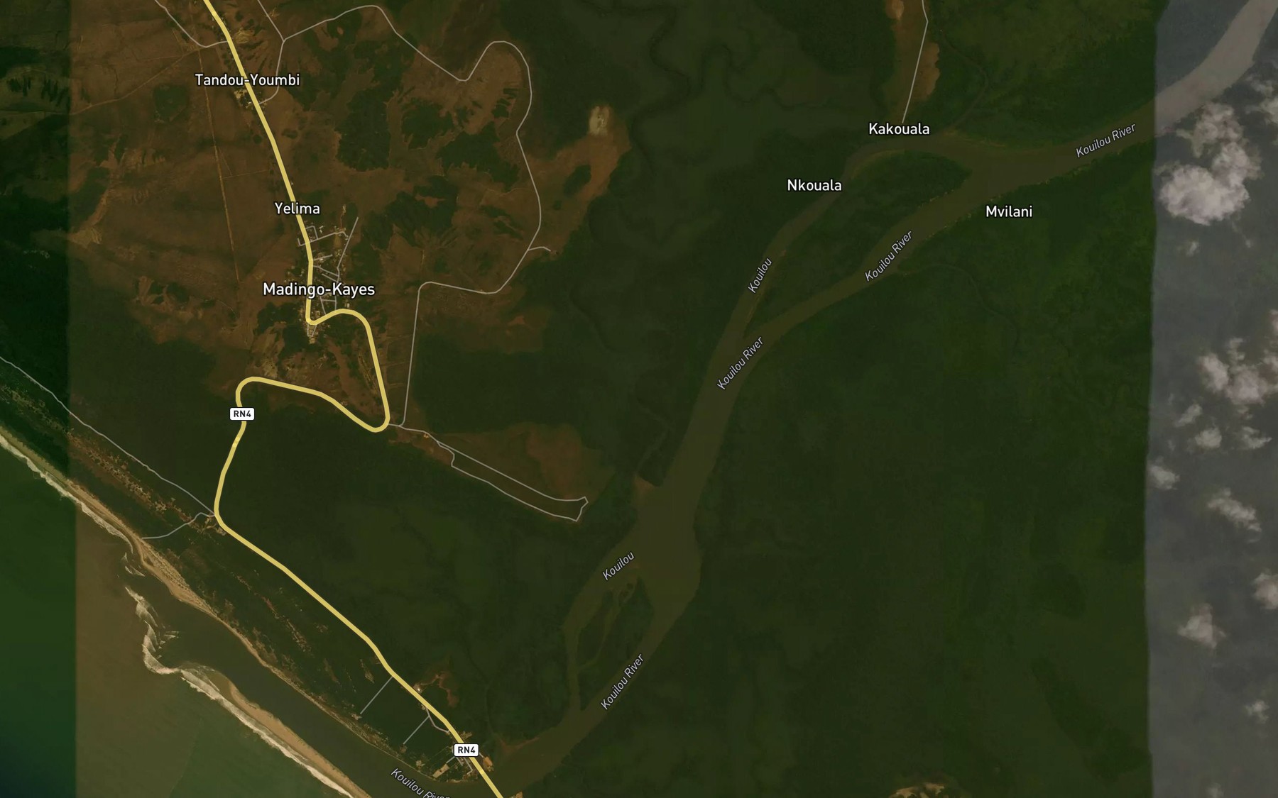 Satellite map of the Yelma