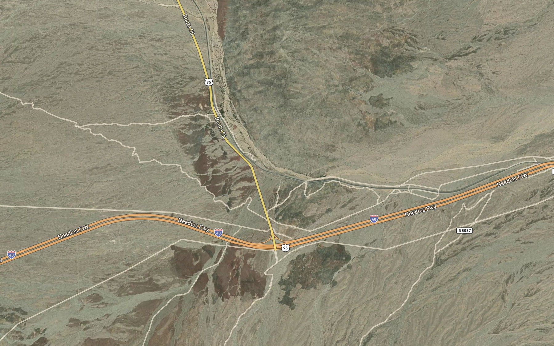 Satellite map of the Crestview Wash