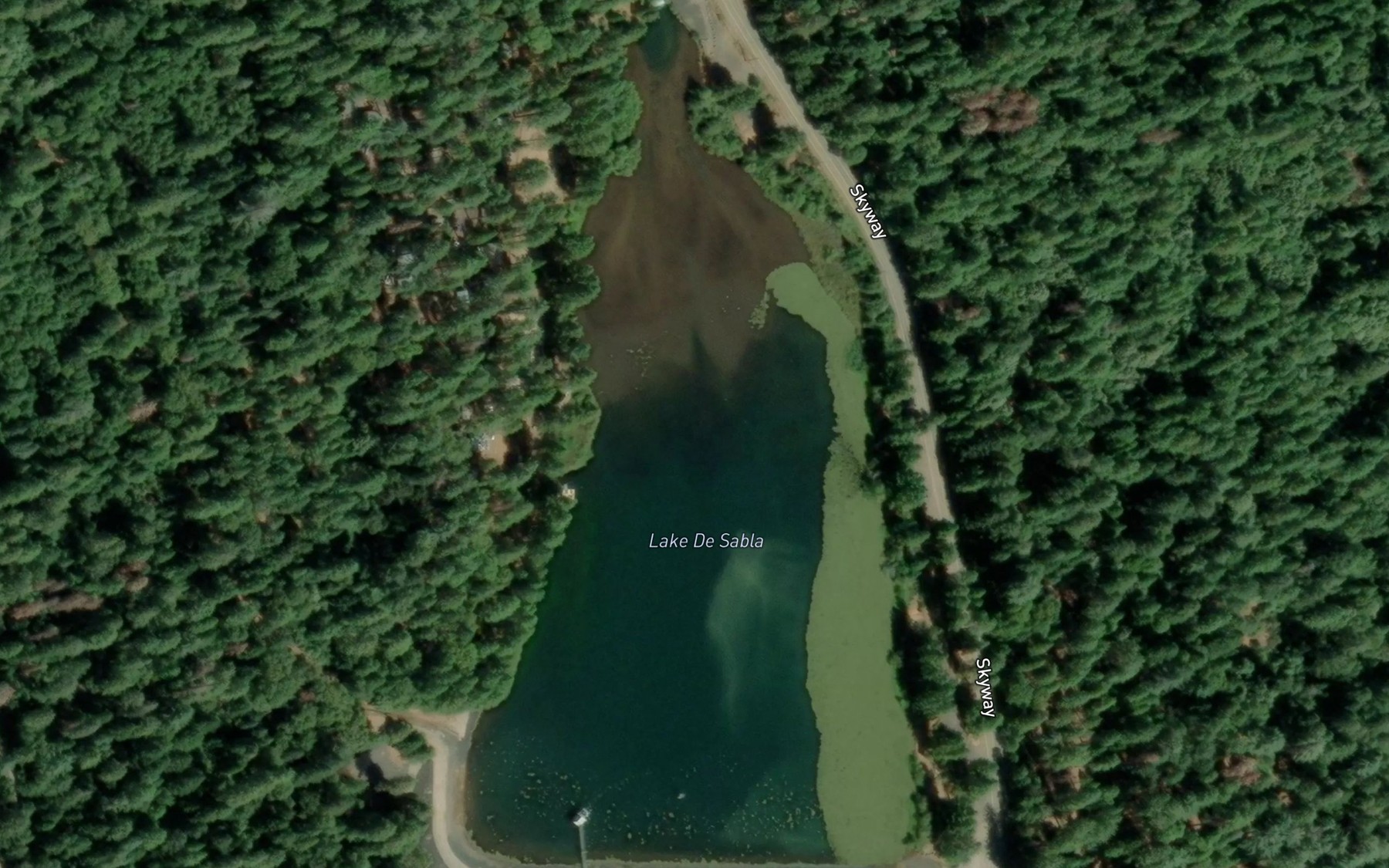 Satellite map of the Lake De Sabla