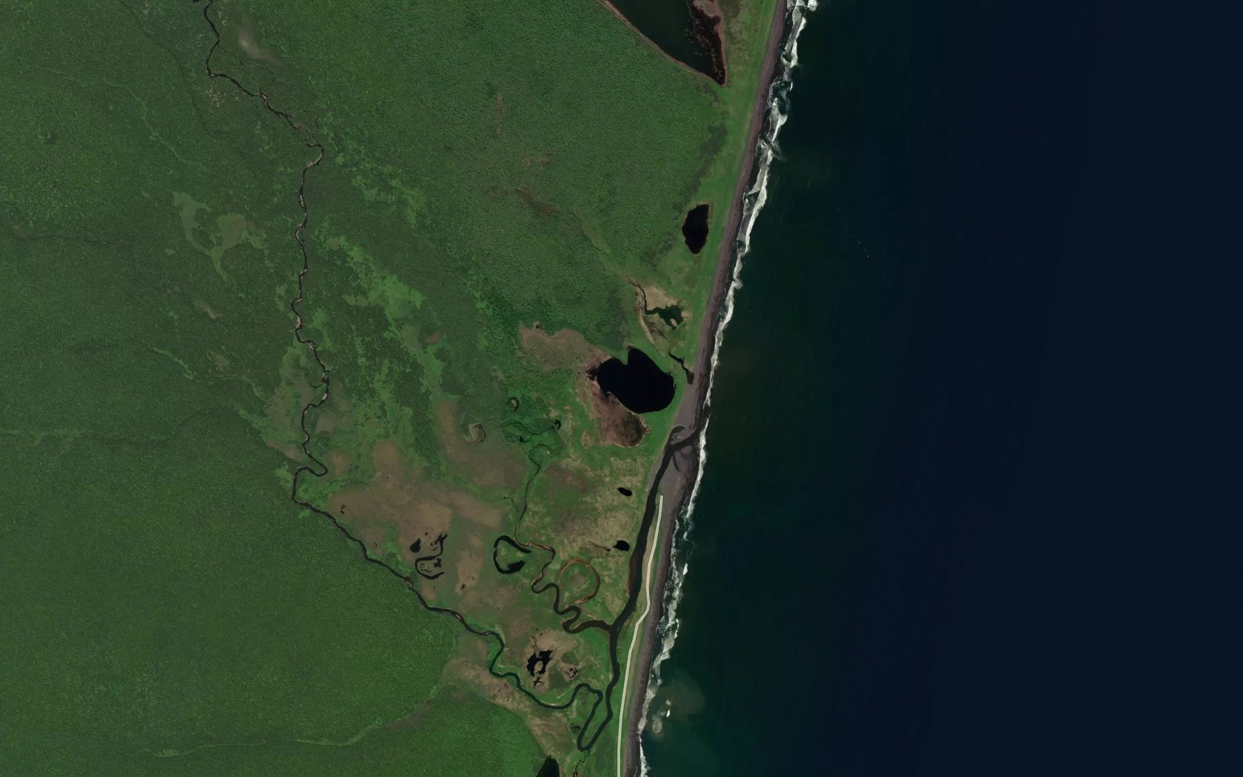 Satellite map of the Ozero Peschanoye