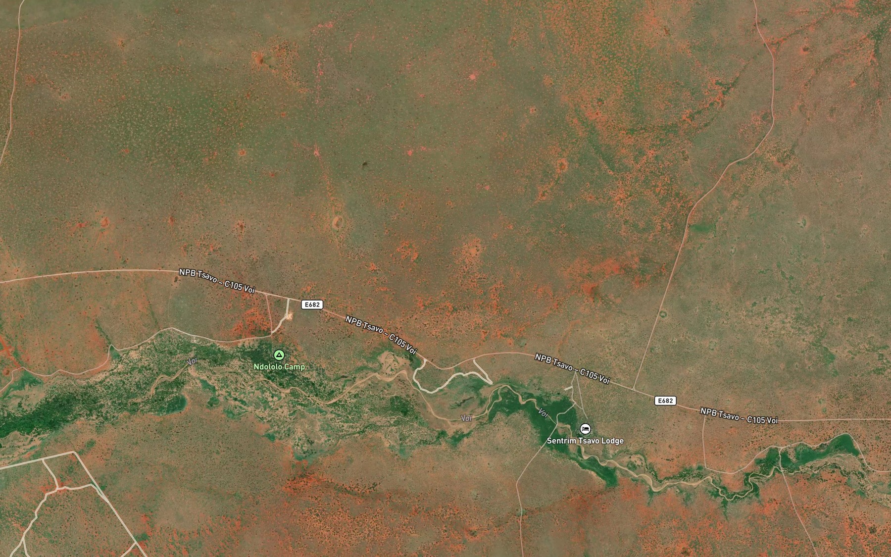 Satellite map of the Kandere Dam