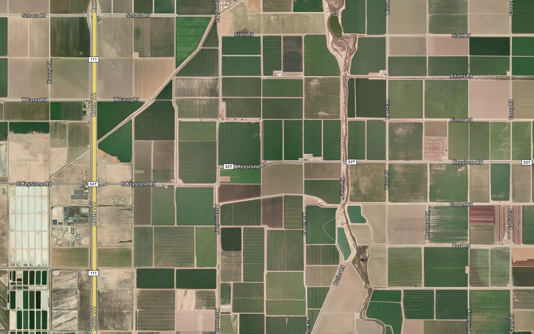 Satellite map of the Redwood Five Drain