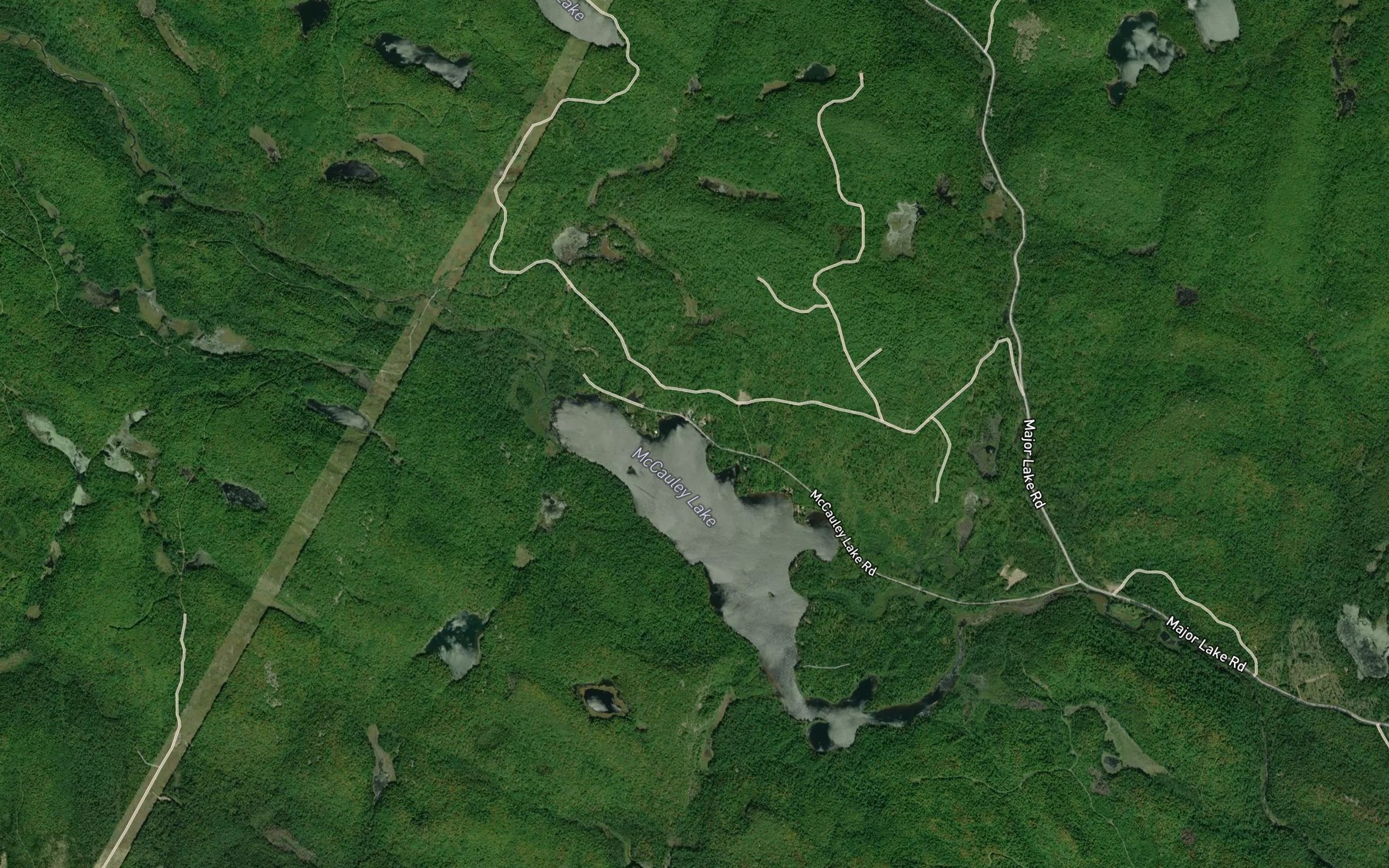 Satellite map of the Moonbeam Creek