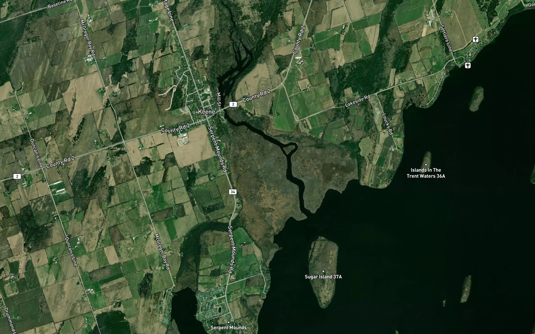 Satellite map of the Indian River