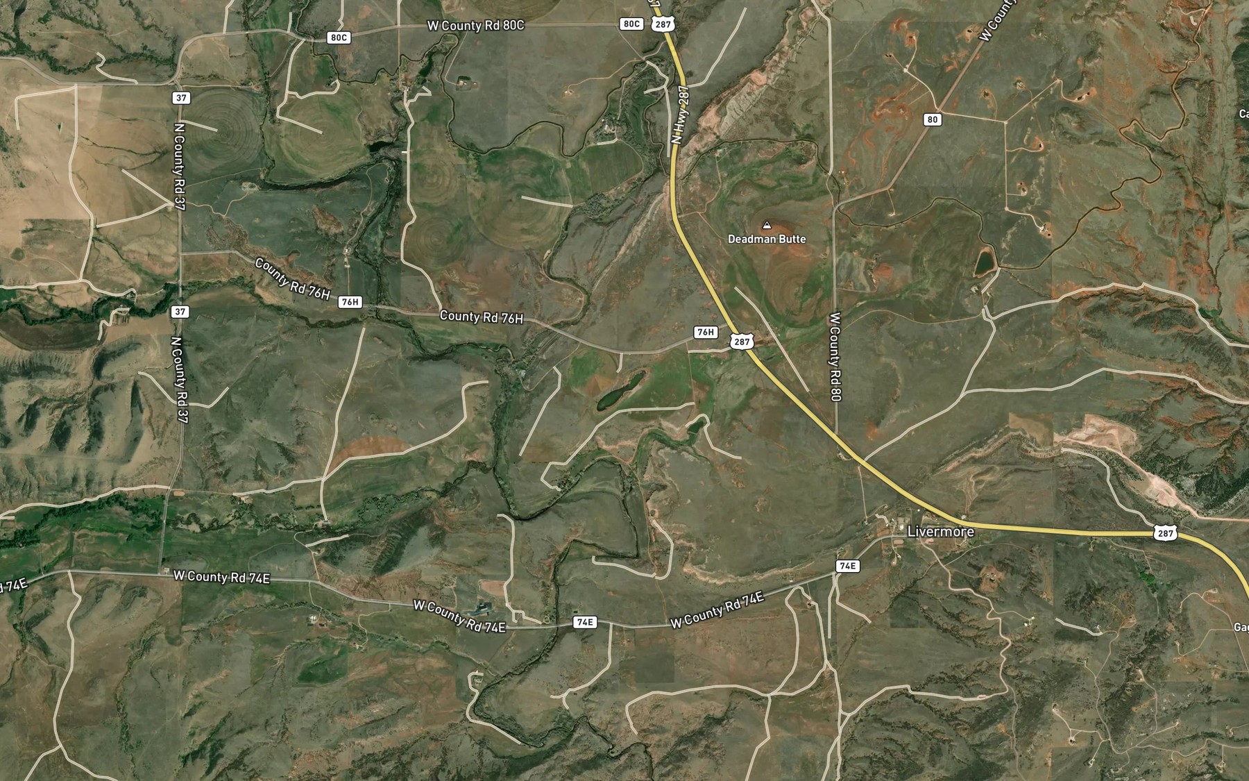 Satellite map of the Tibbits Lake