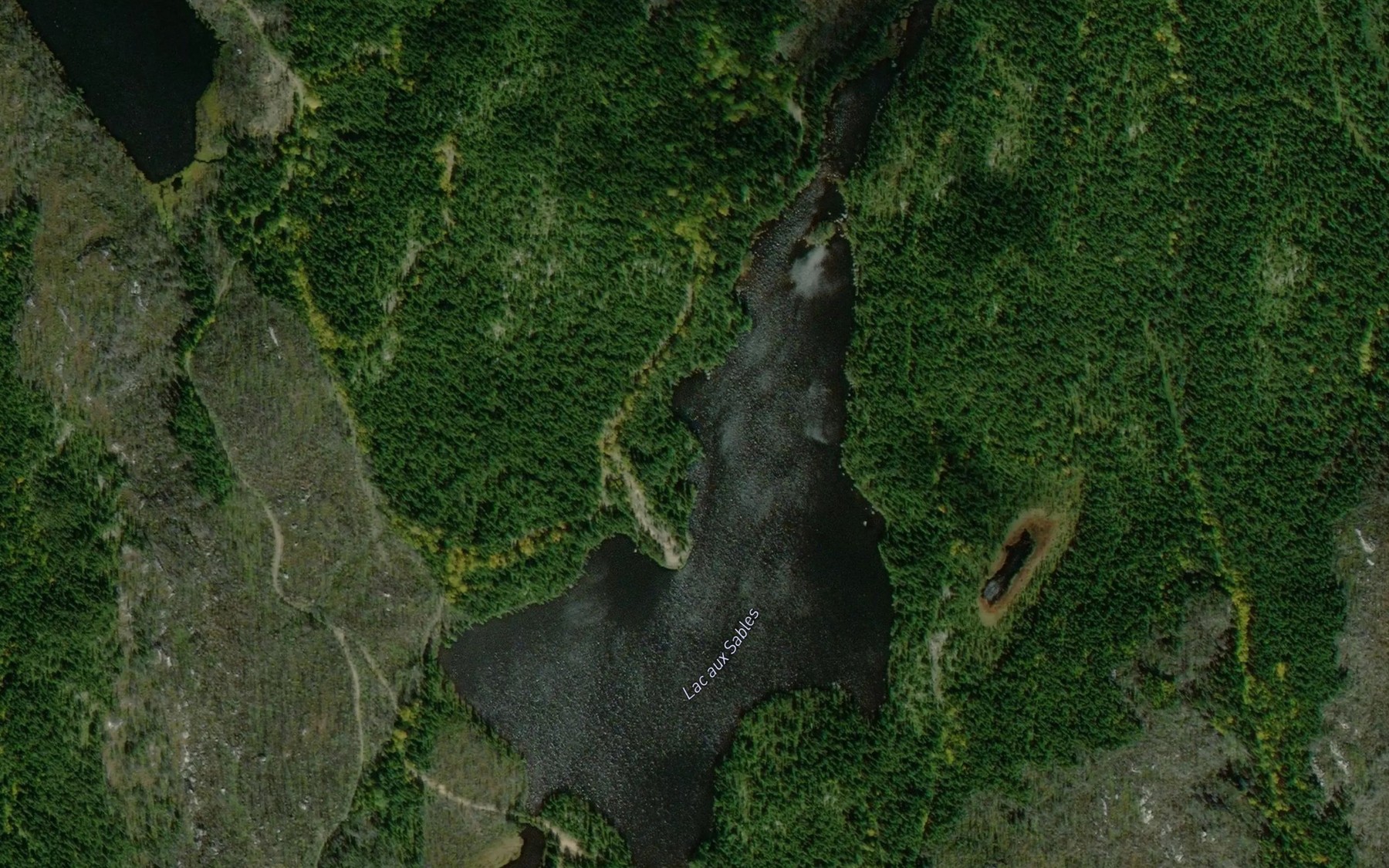 Satellite map of the Lac aux Sables