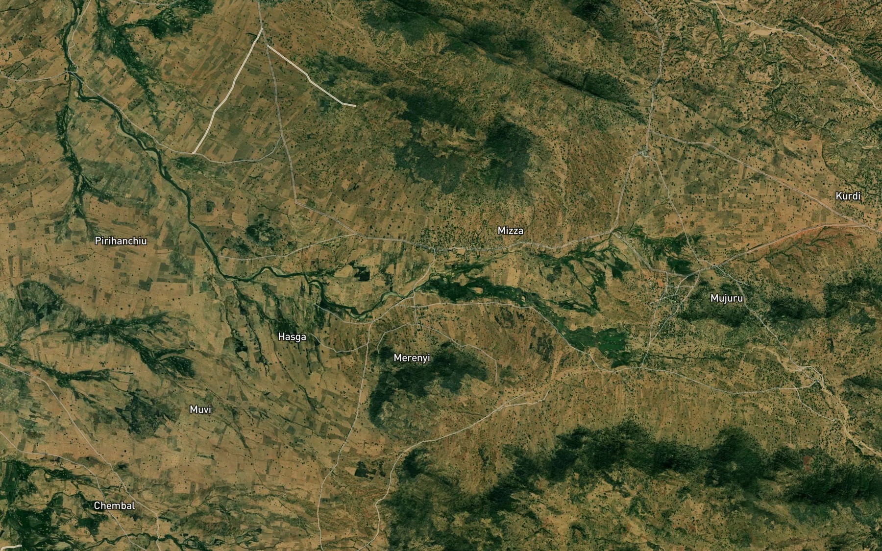 Satellite map of the Mayo Giri