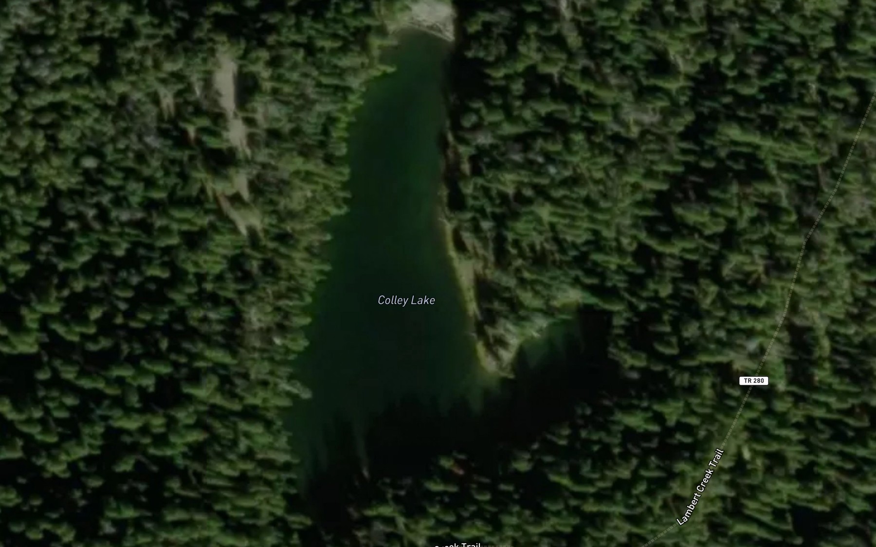 Satellite map of the Colley Lake
