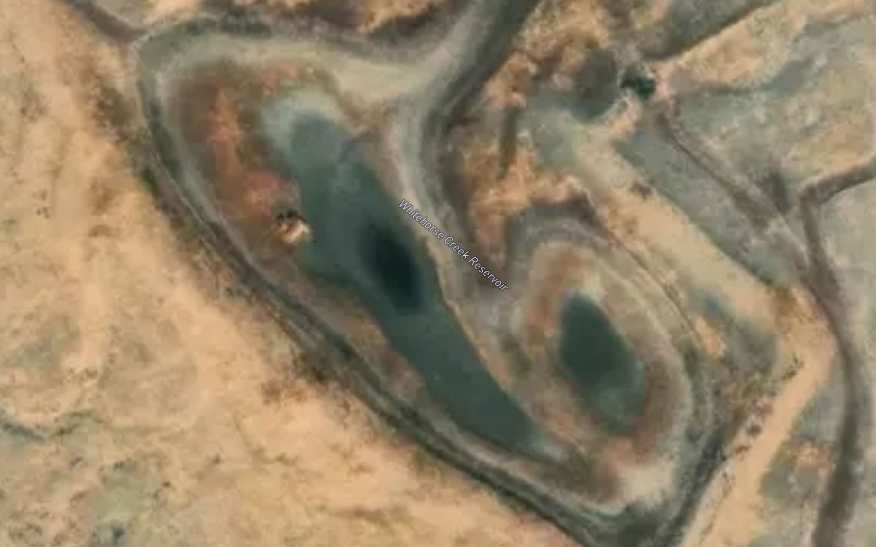 Satellite map of the Whitehorse Creek Reservoir