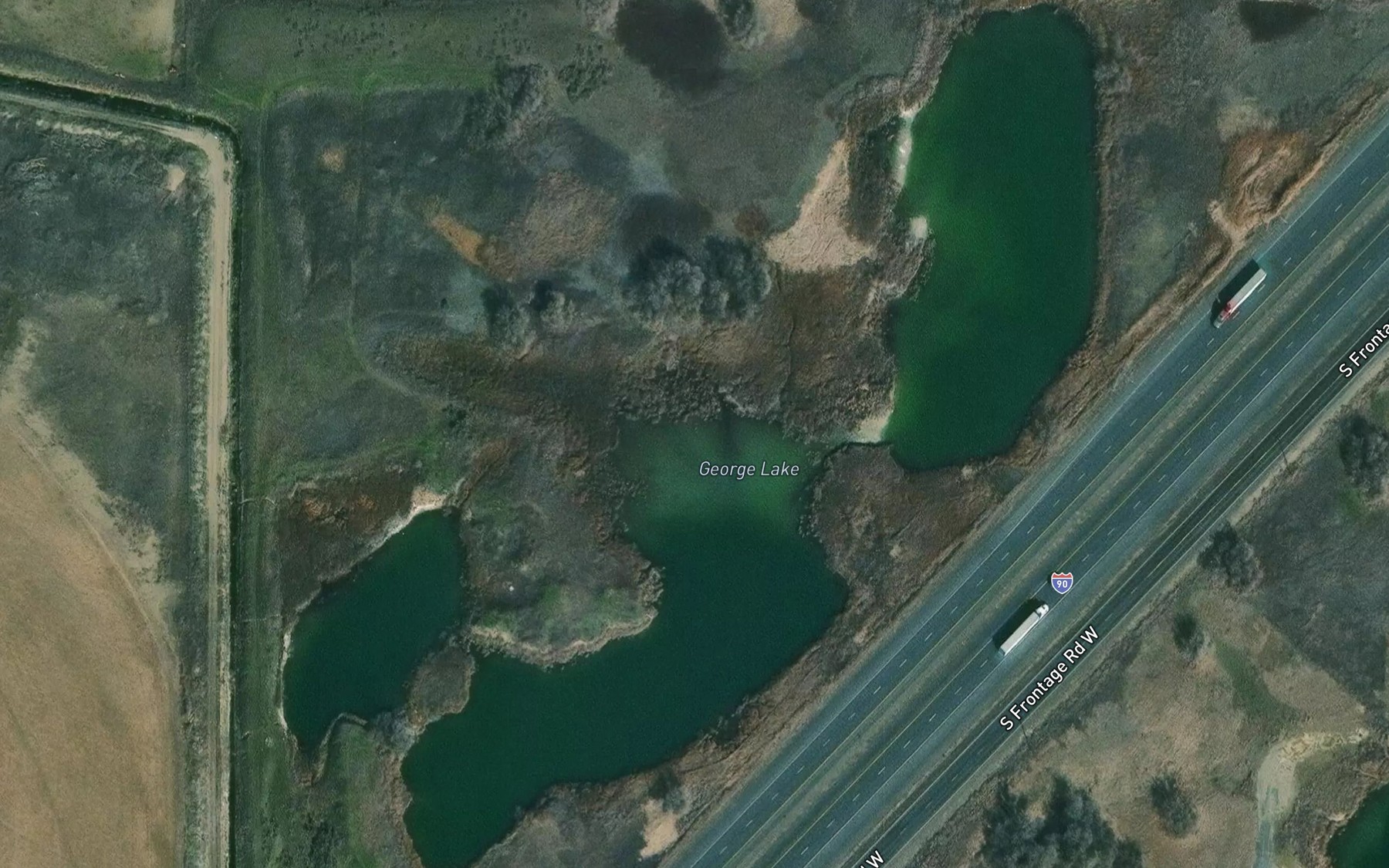 Satellite map of the George Lake