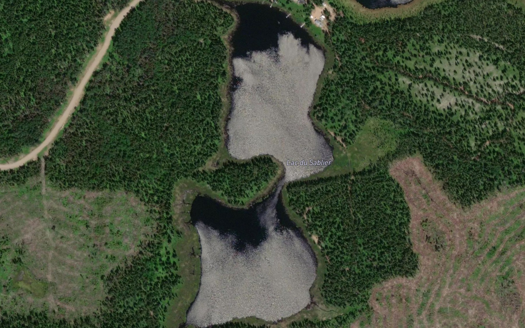 Satellite map of the Lac du Sablier