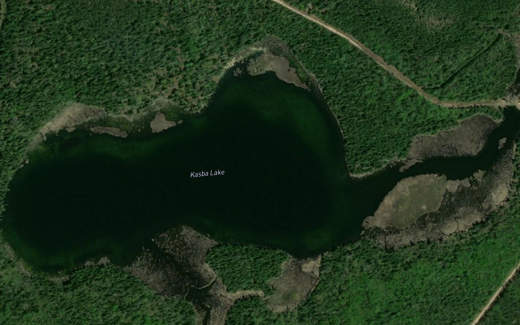 Satellite map of the Kasba Lake