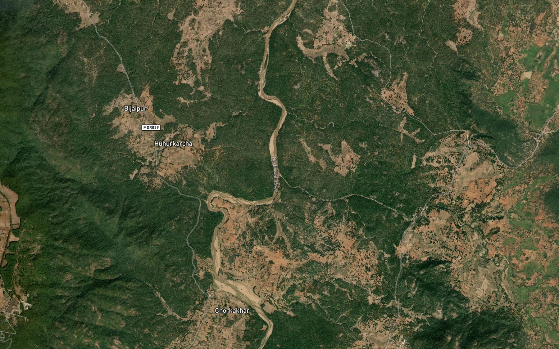 Satellite map of the Jori Nala