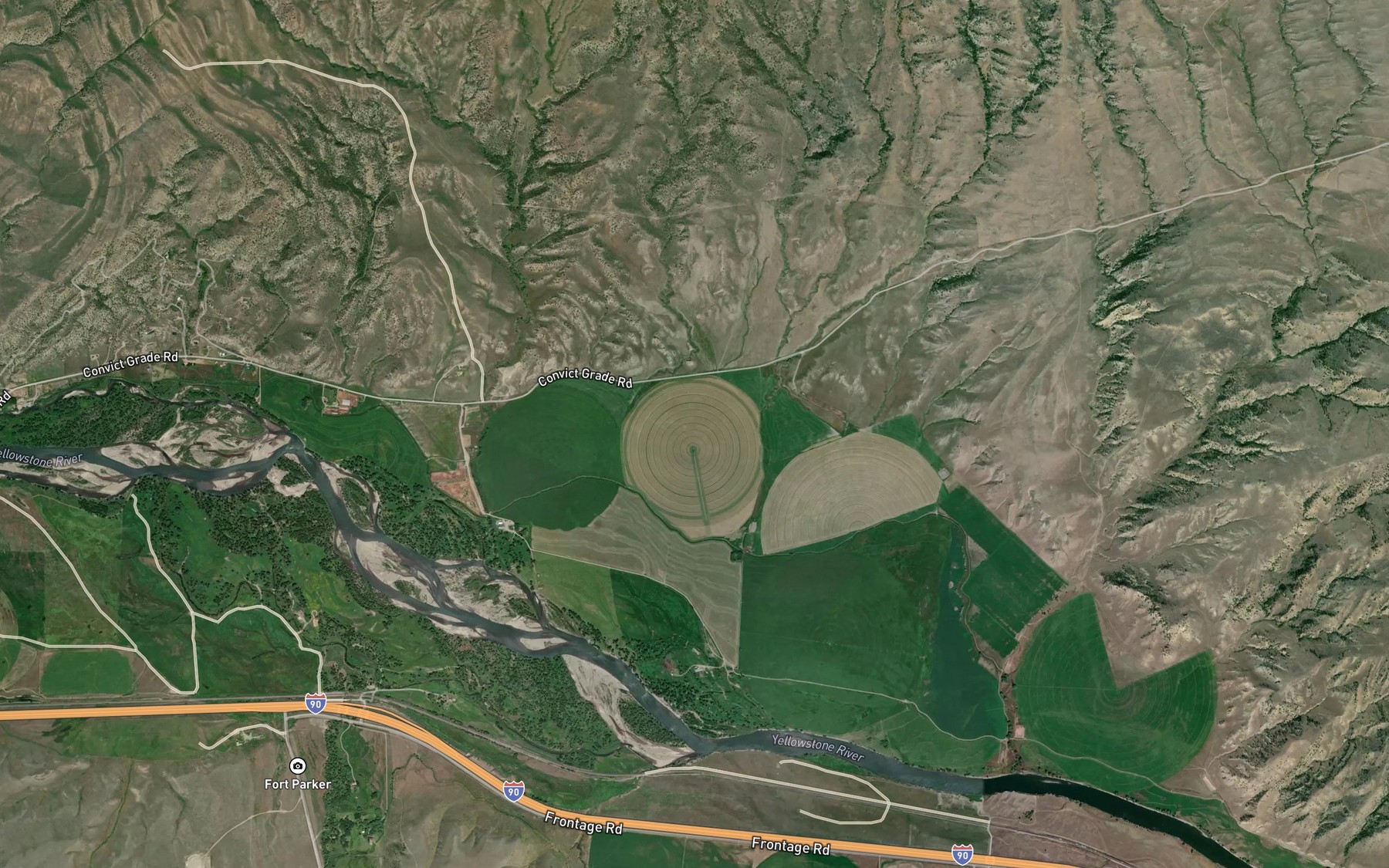 Satellite map of the Upper Windsor Ditch